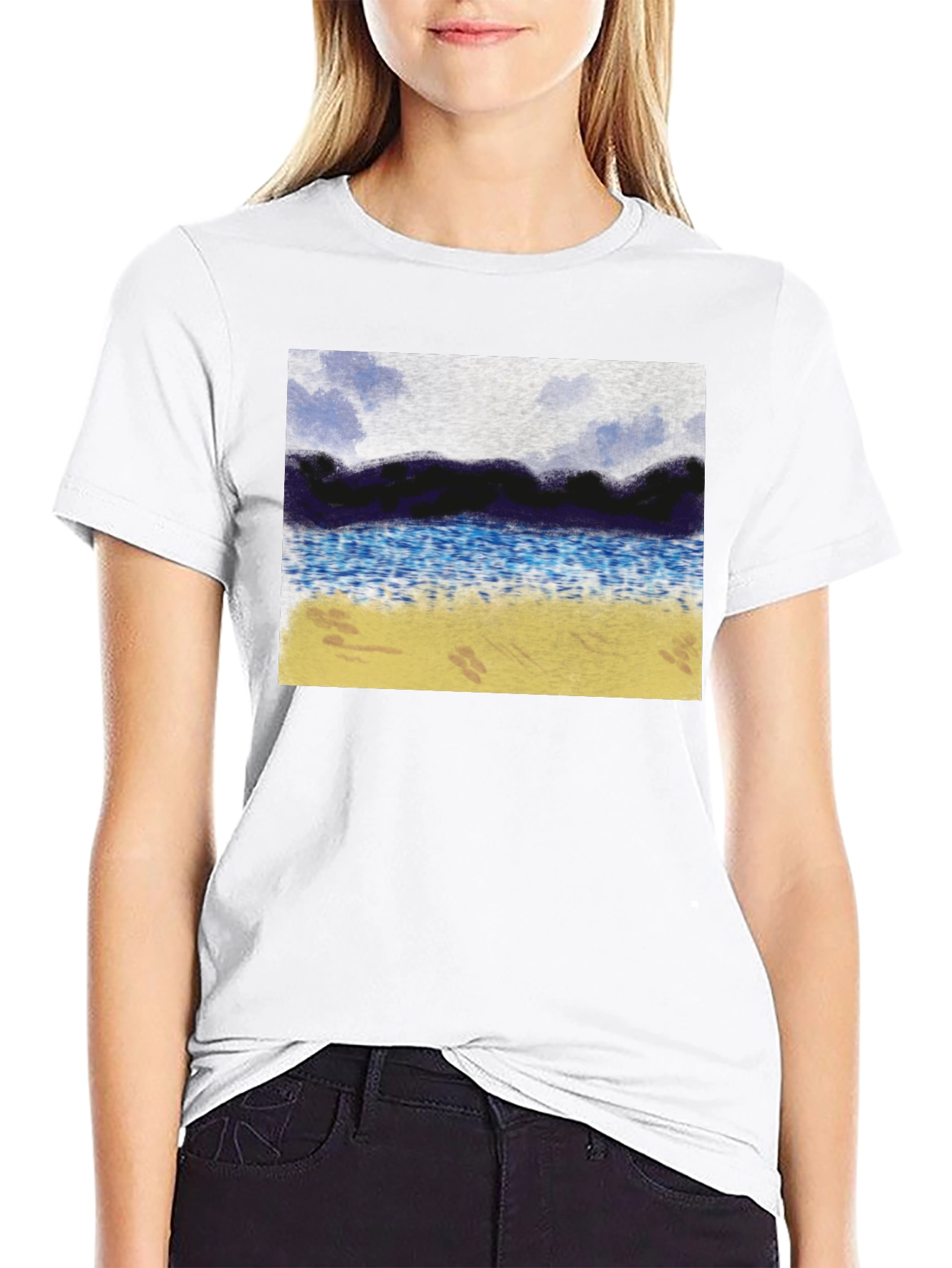 Black Beachfront T-Shirt - Coastal Style view 9