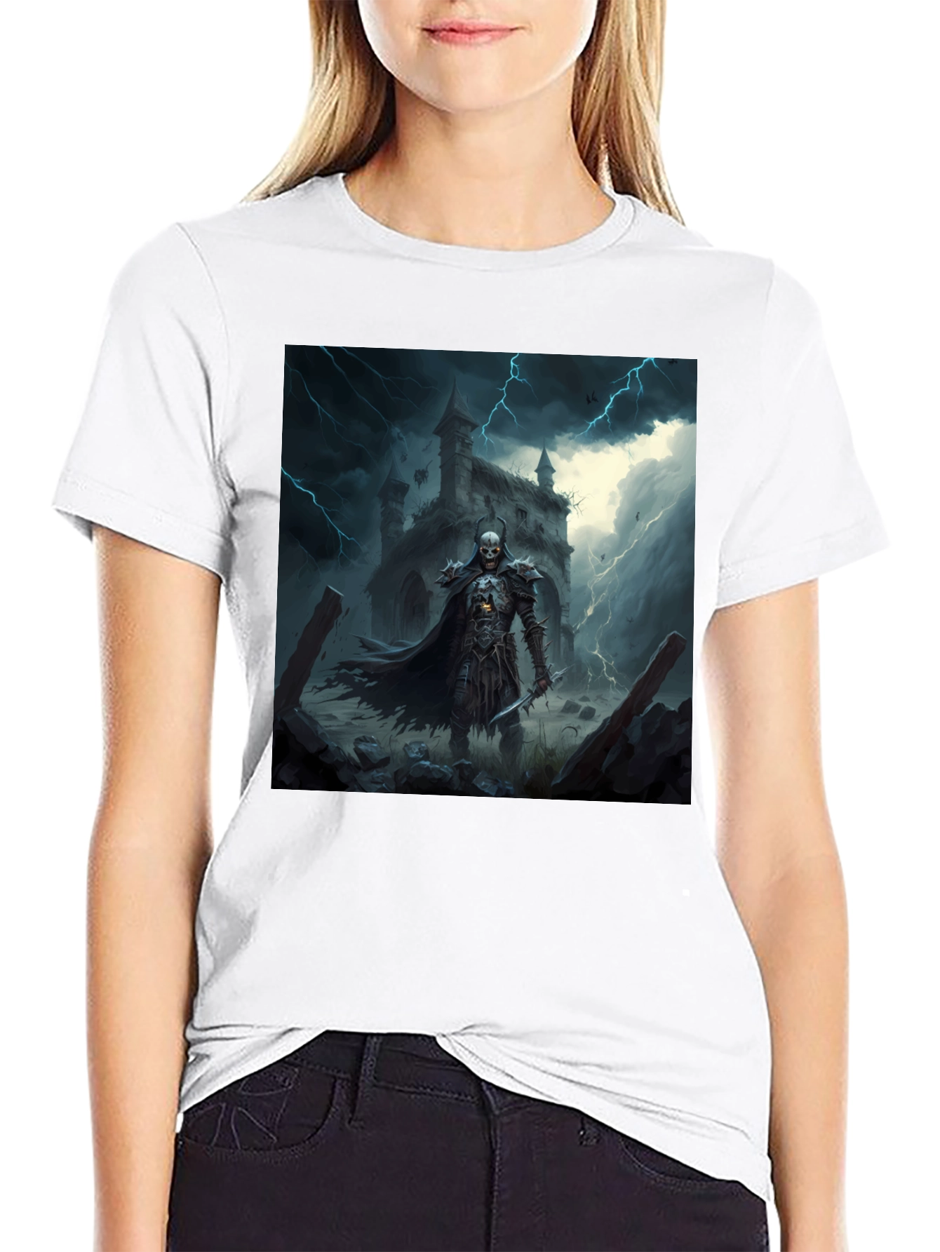 Black Grim Reaper T-Shirt: Haunting Gothic Design view 9