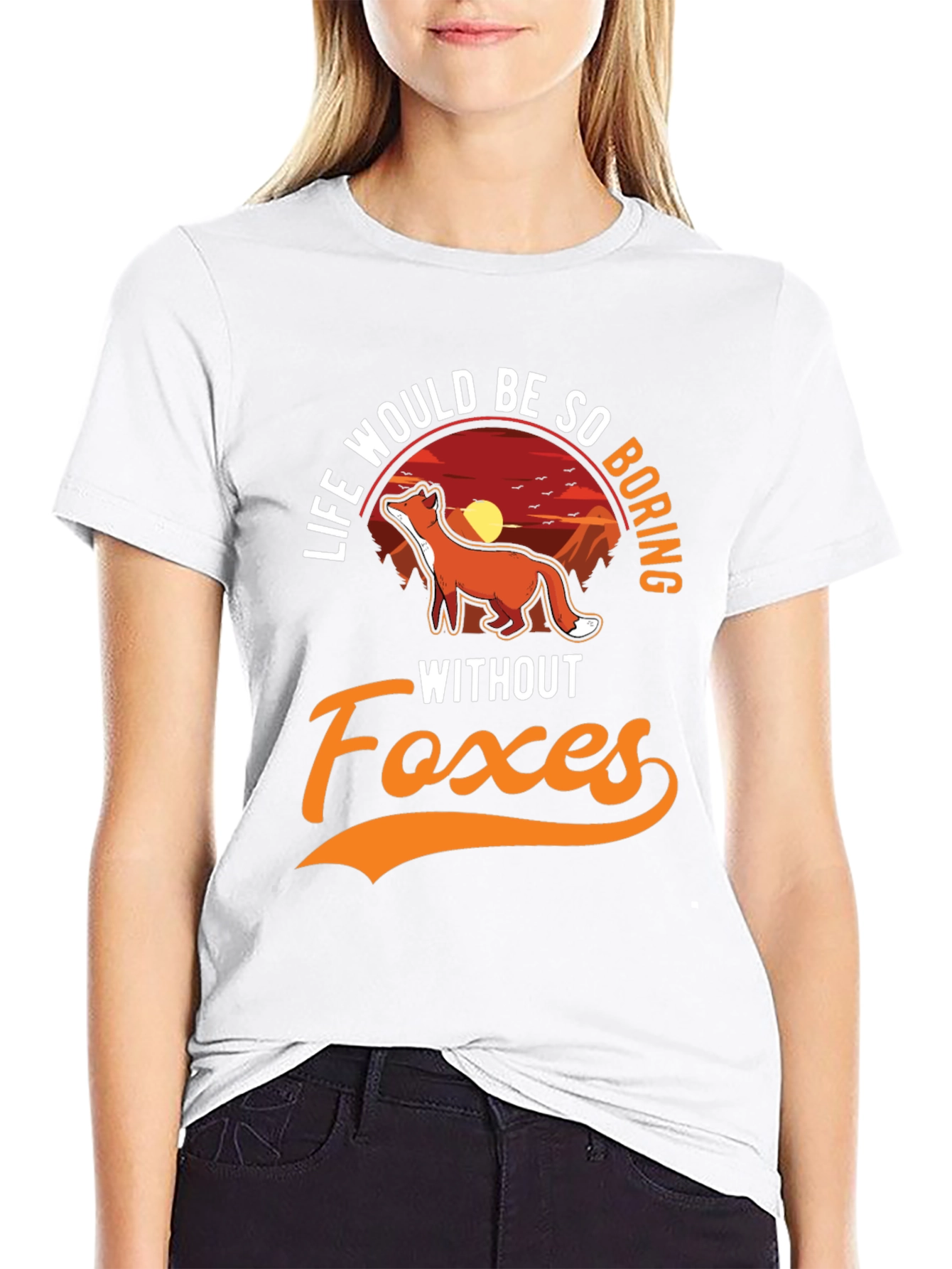Black Life Would Be So Boring Without Foxes T-Shirt view 9