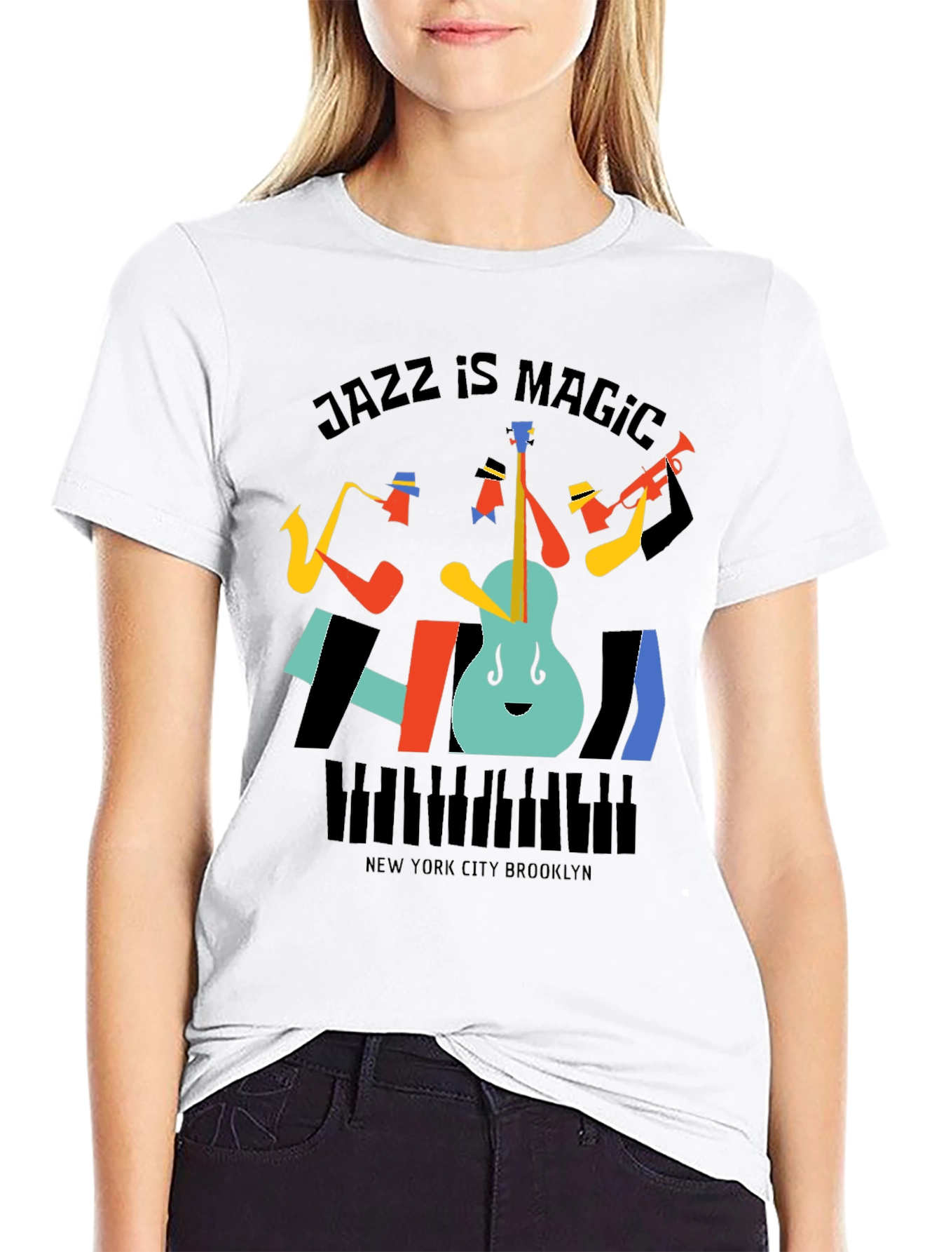 Black Jazz Is Magic Graphic Tee - New York City Brooklyn view 9