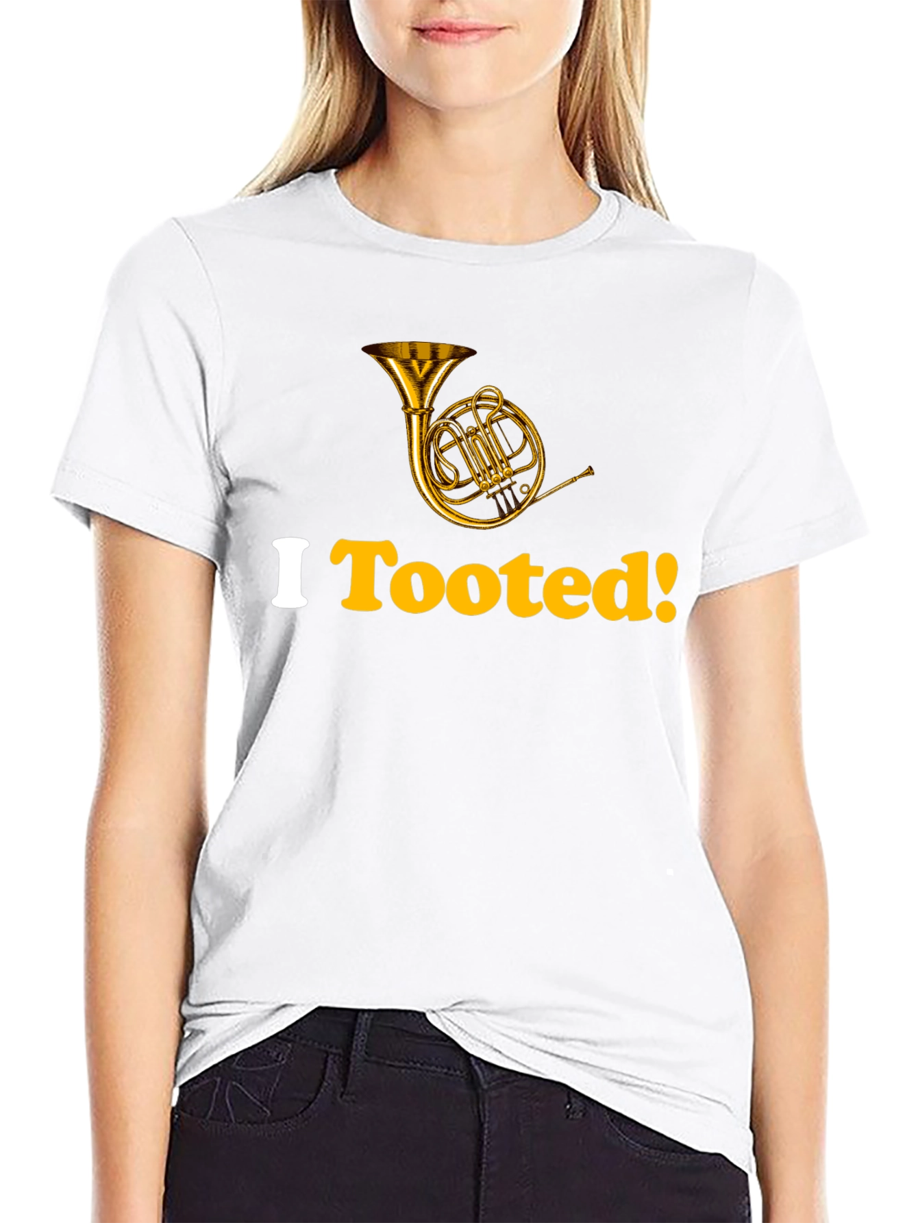 Black I Tooted Horn Funny Musician T-Shirt view 9