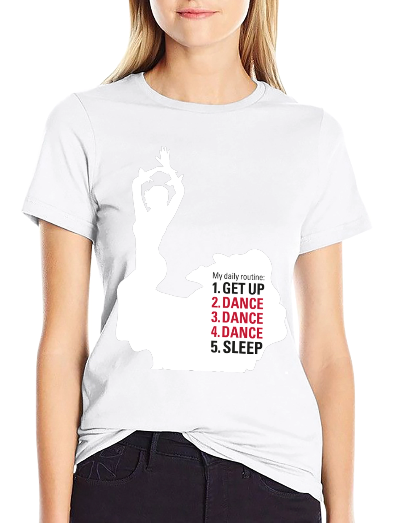 Black Dance Daily Routine T-Shirt - Dancer's Life view 9