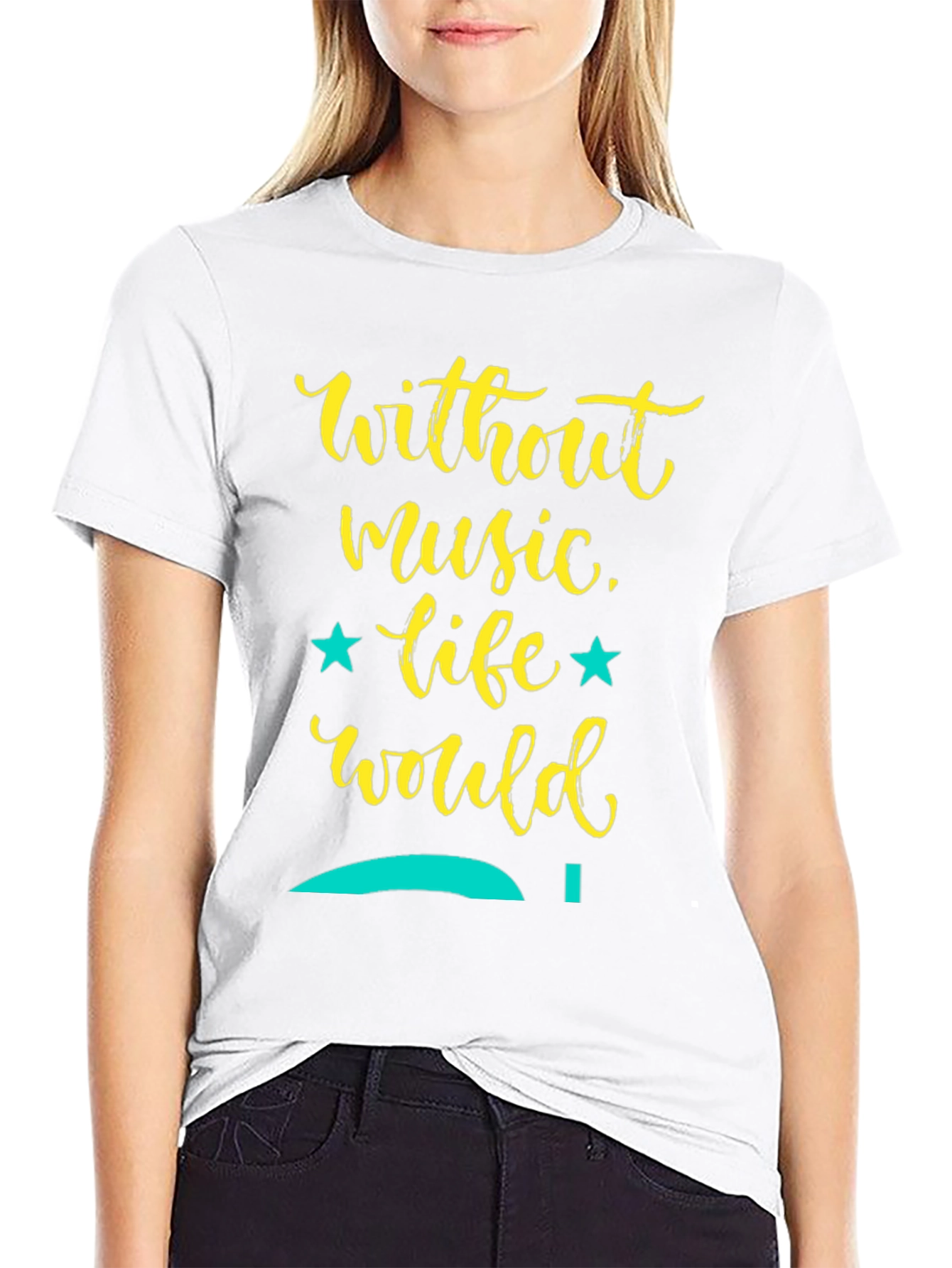 Black Music Lover T-Shirt: Without Music, Life Would... view 9