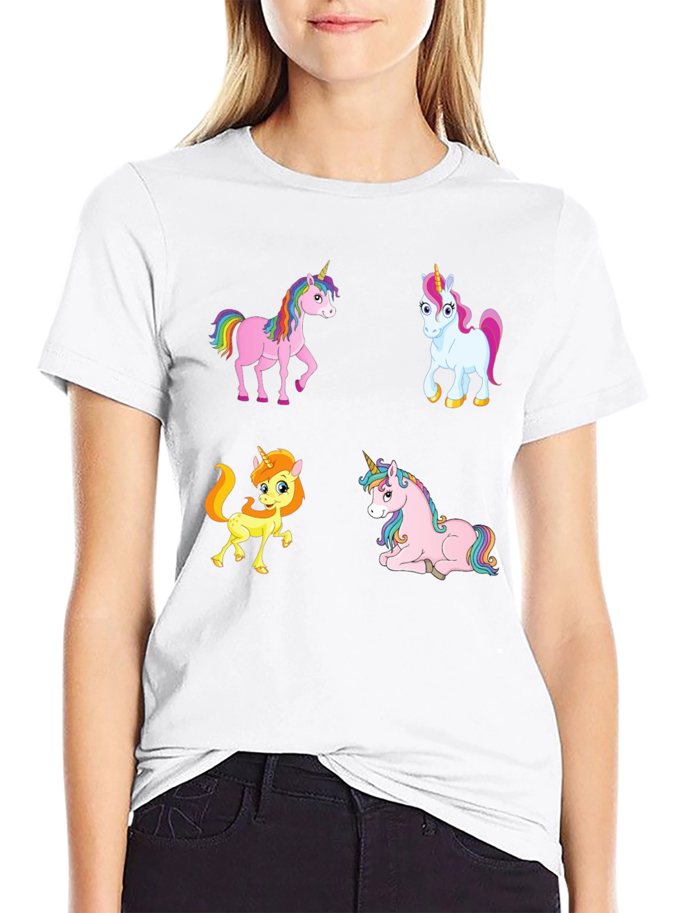 Black Unicorn Graphic Tee - Whimsical & Fun! view 9