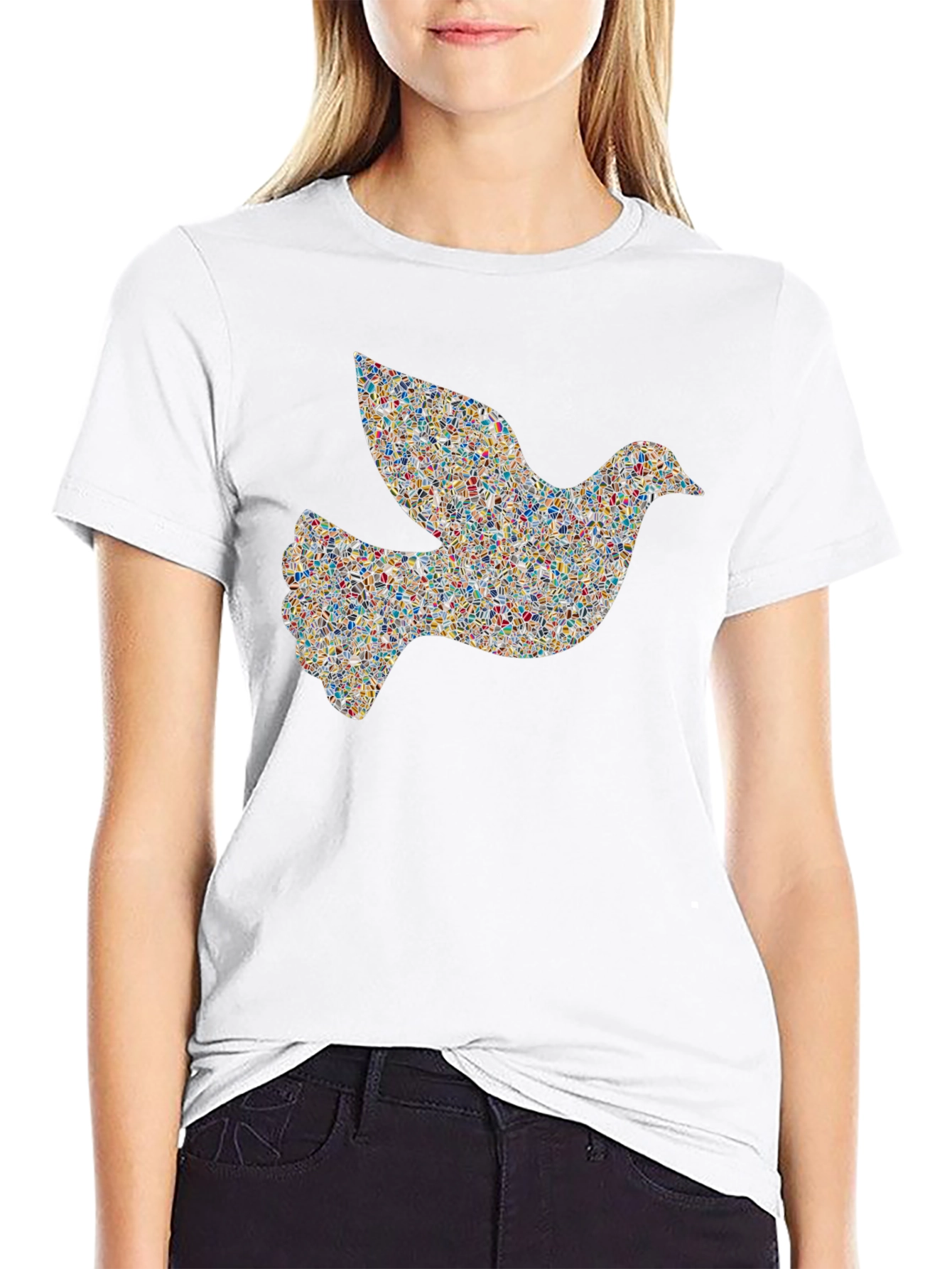 Black Dove Graphic Black T-Shirt view 9