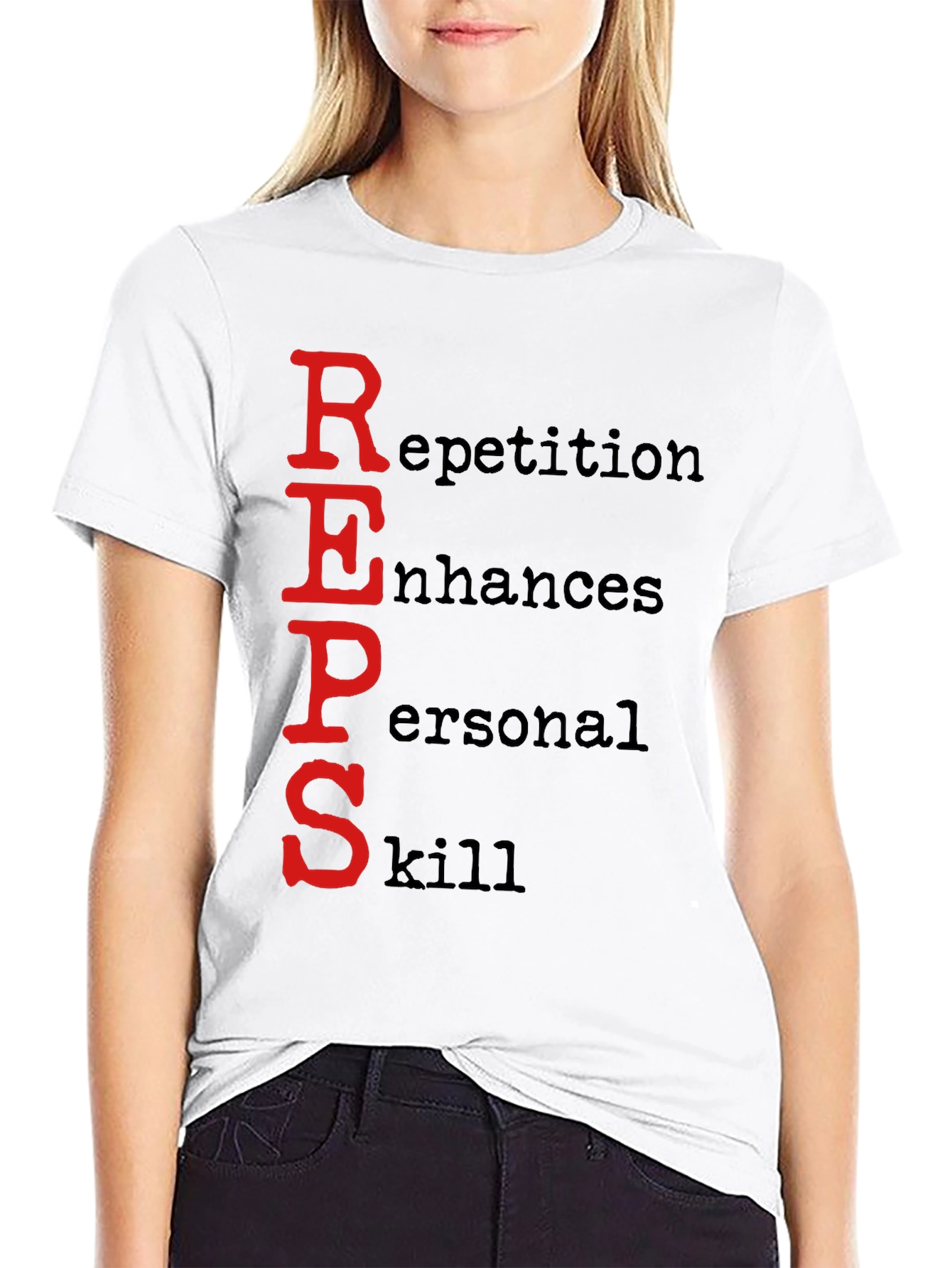 Black REPS Motivational Black T-Shirt view 9
