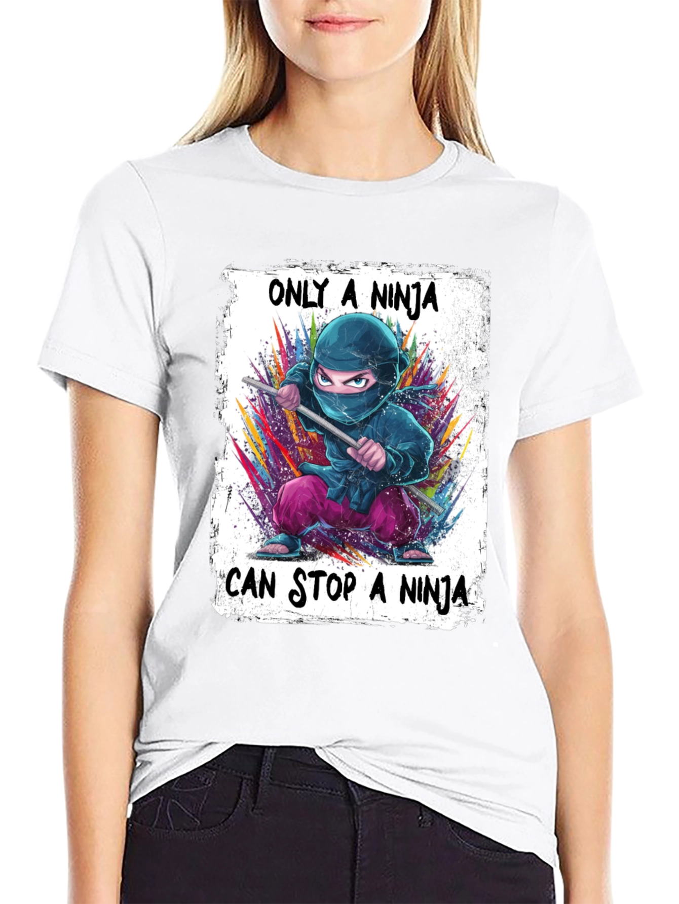 Black Ninja Graphic T-Shirt view 9