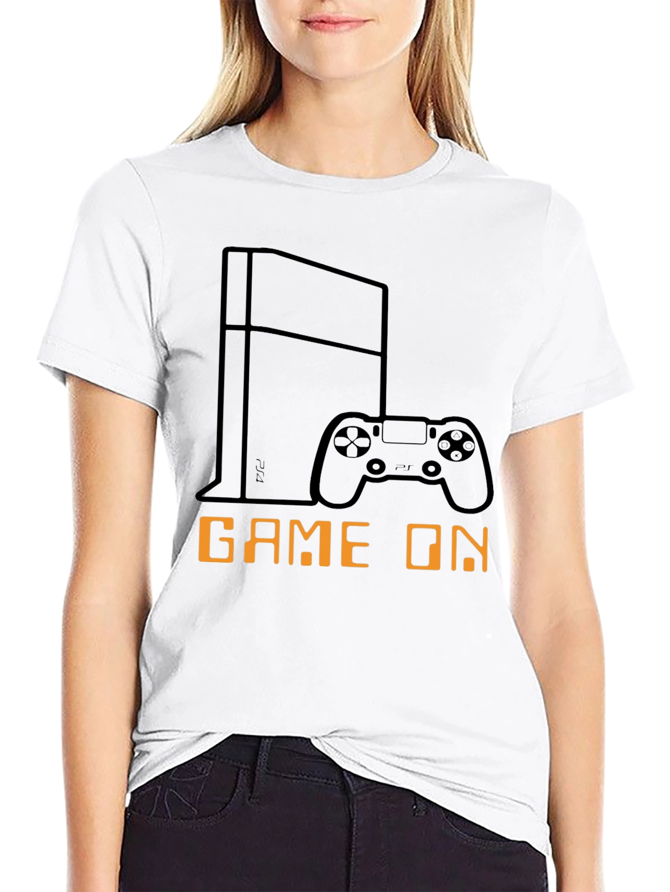 Black Game On Black T-Shirt - Gamer Console Design view 9