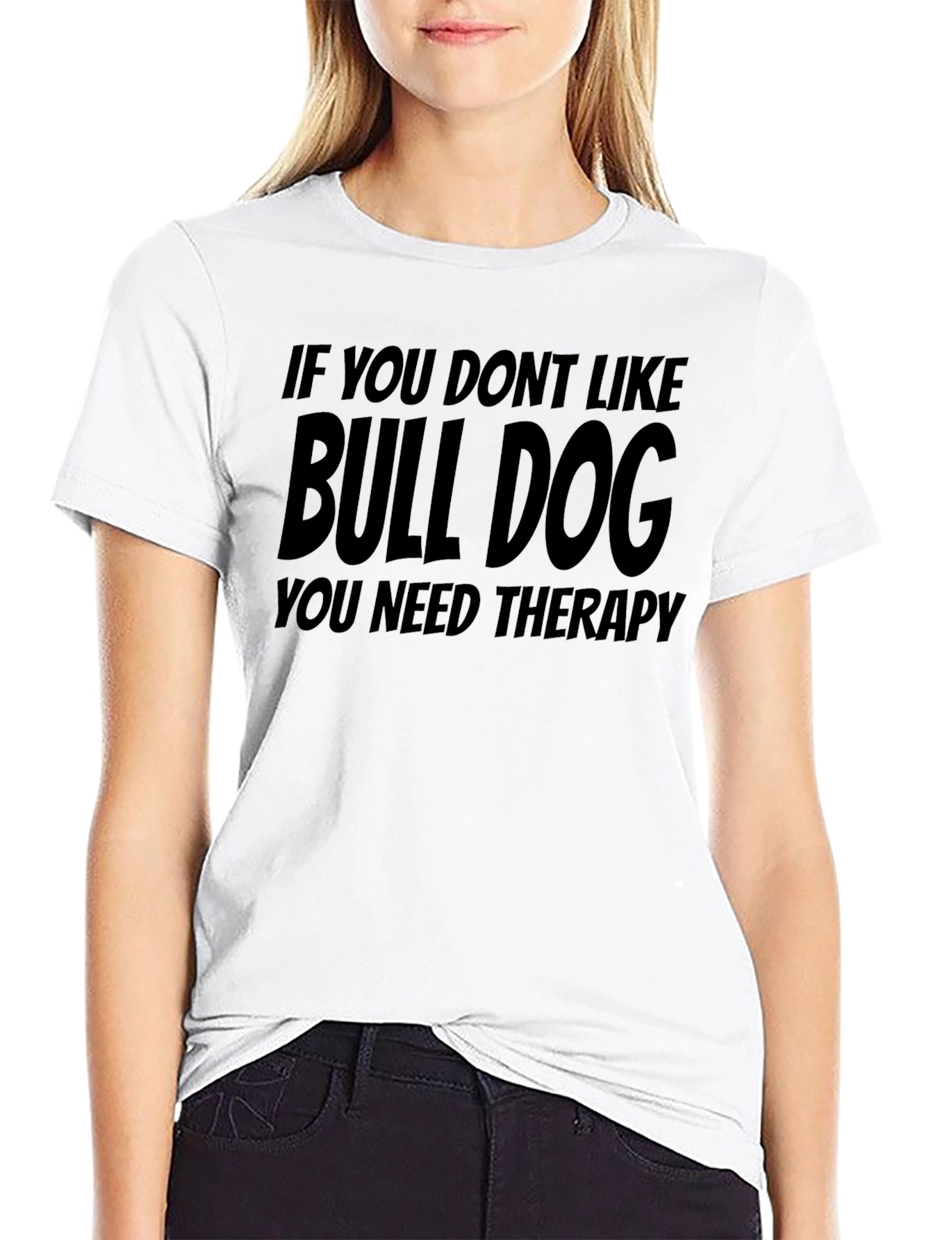 Black Bulldog Therapy Black Graphic T-Shirt view 9