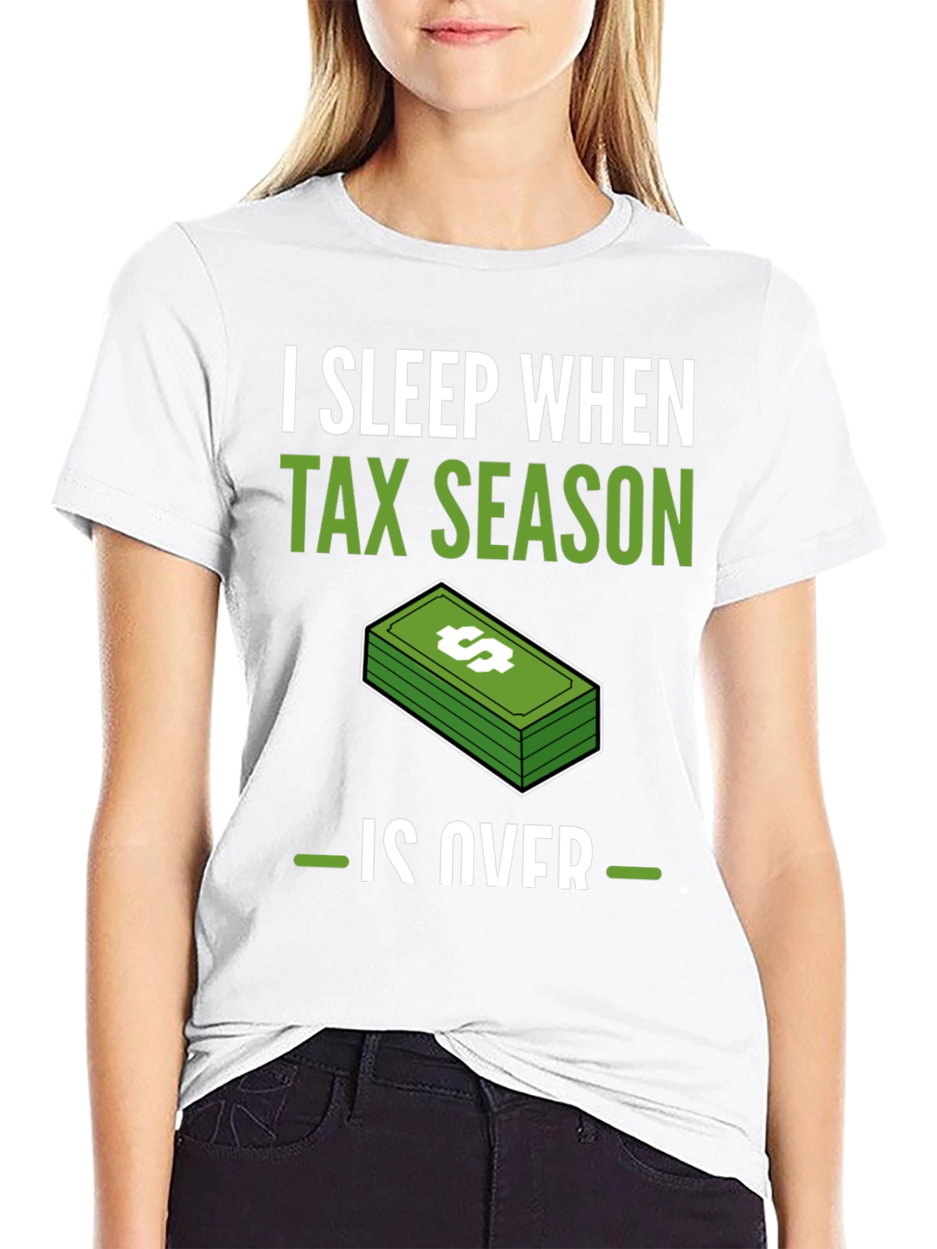 Black Funny Tax Season T-Shirt - I Sleep When Tax Season Is Over view 9