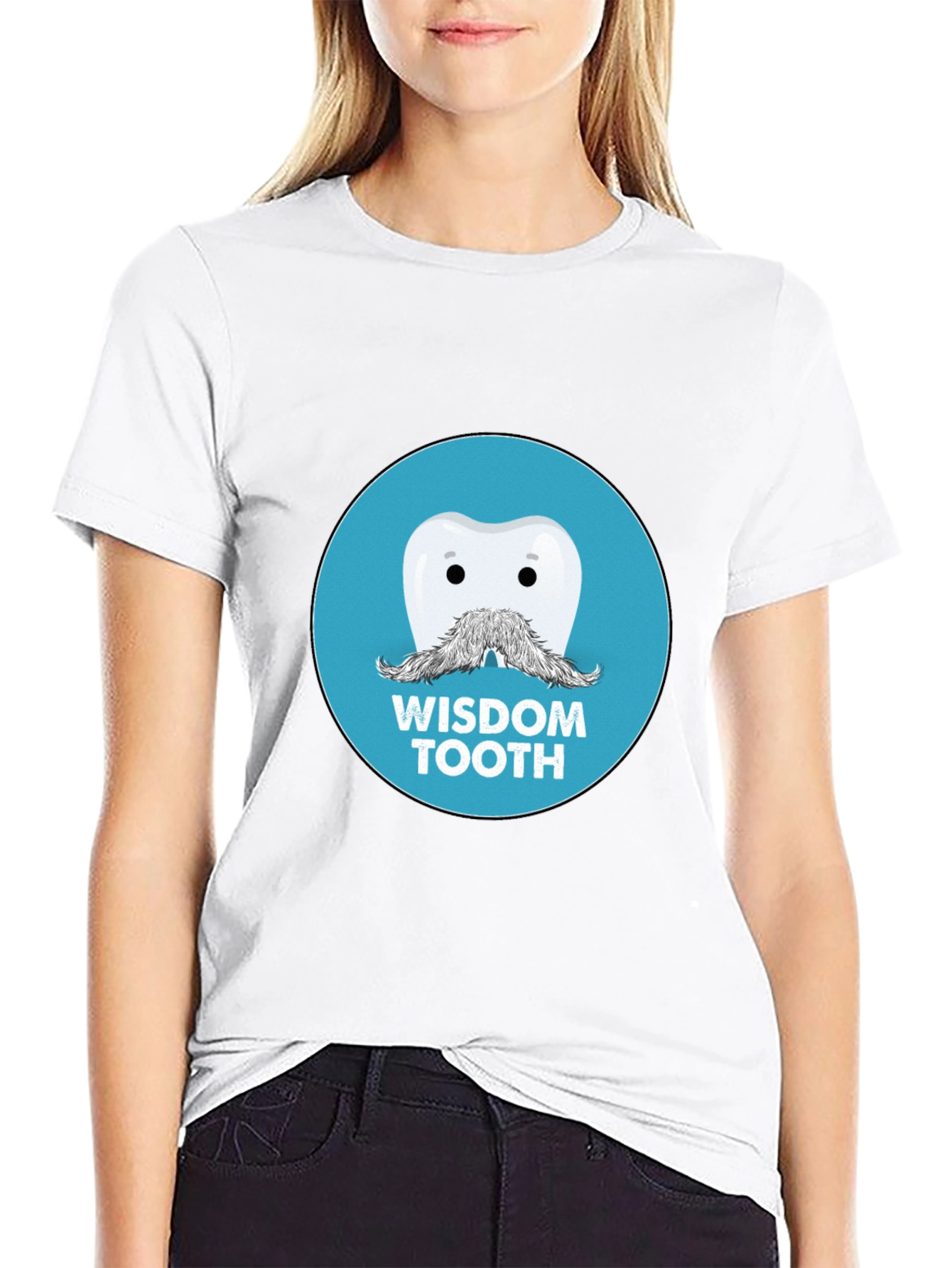 Black Wisdom Tooth Graphic Tee - Funny Dentist Humor Shirt view 9