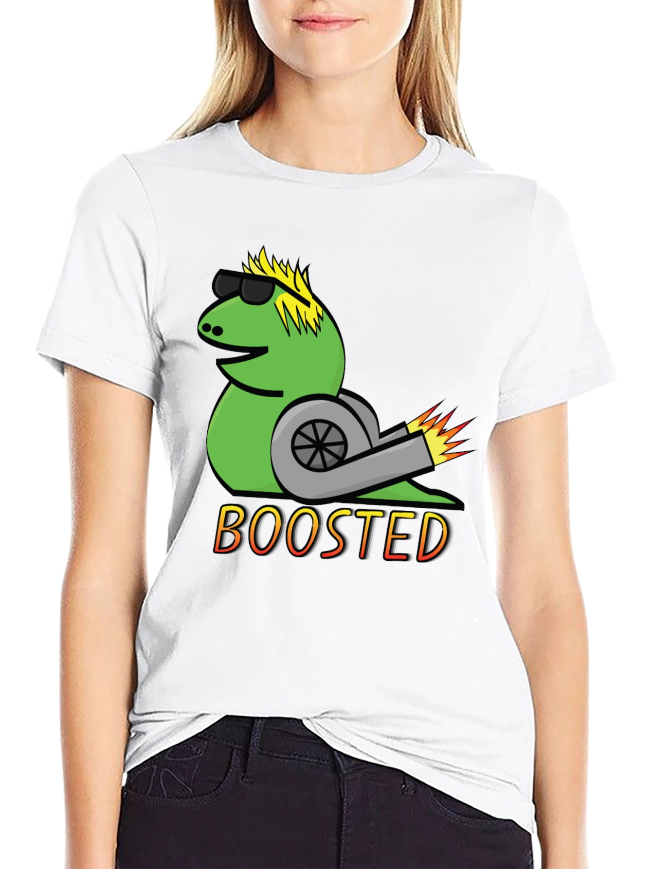 Black Boosted Snail T-Shirt - Cool Car Enthusiast Tee view 9