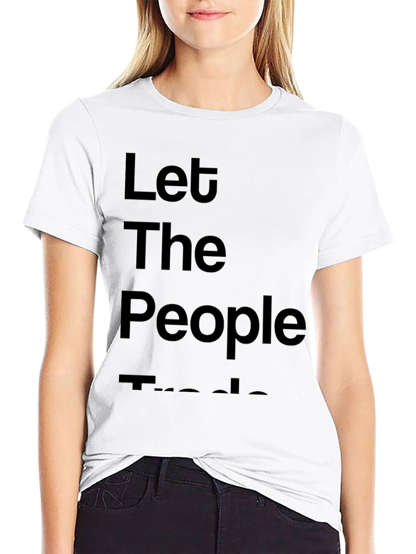Black Let The People Trade Graphic Tee - Black view 9
