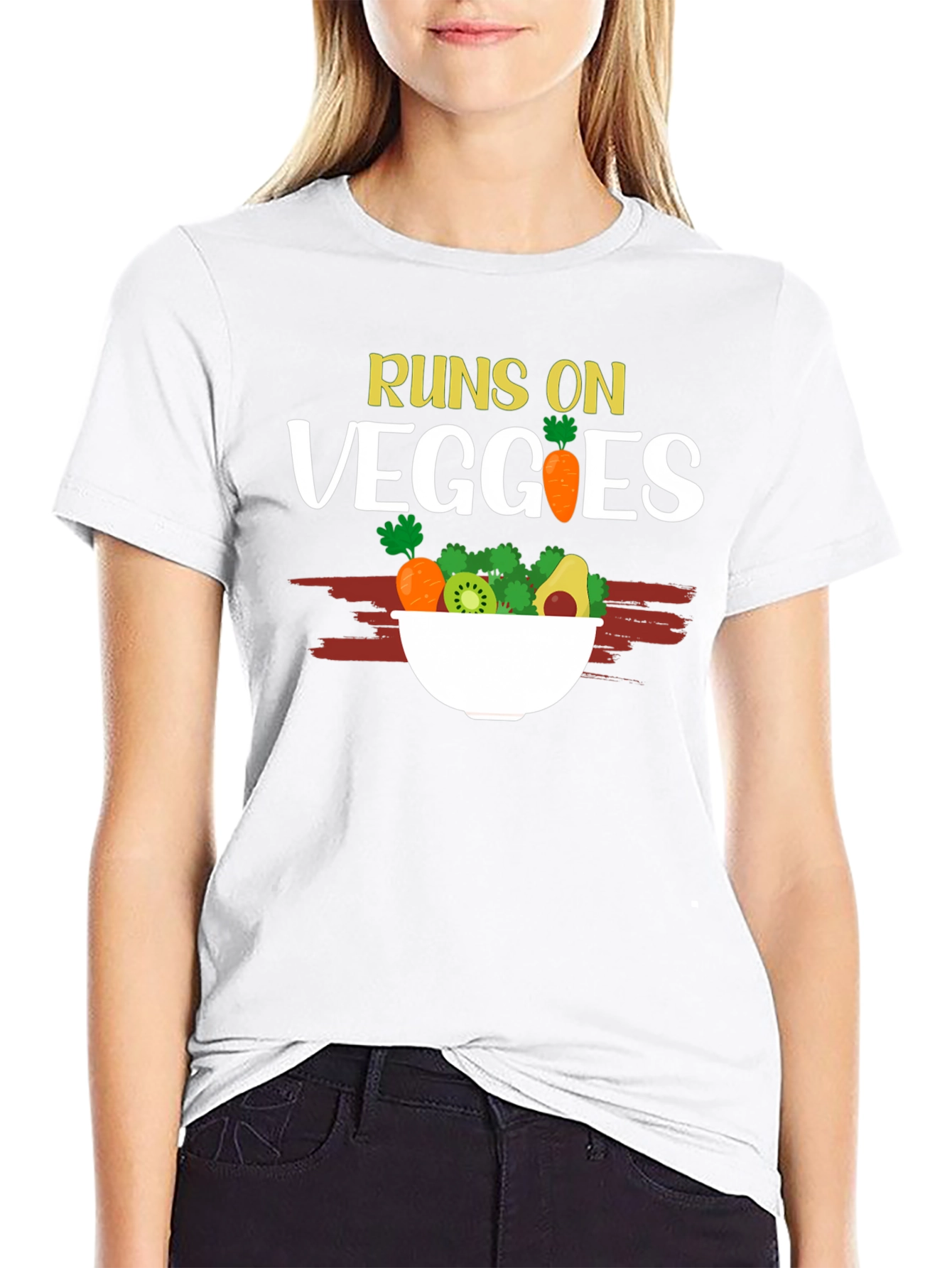 Runs On Veggies T-Shirt - Vegan Friendly - 9