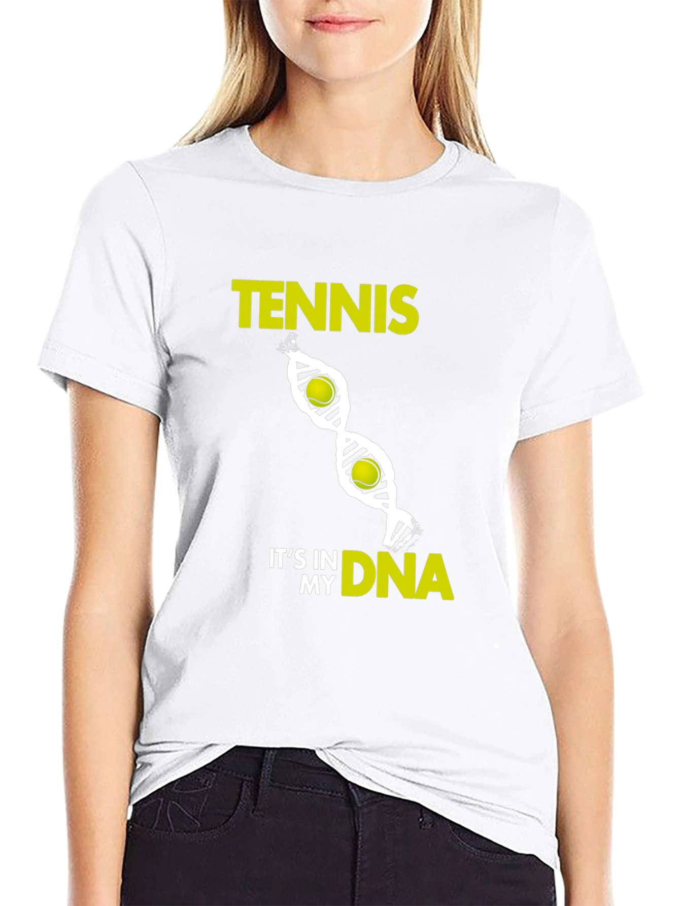 Black Tennis DNA Black T-Shirt - Ace Your Style! view 9