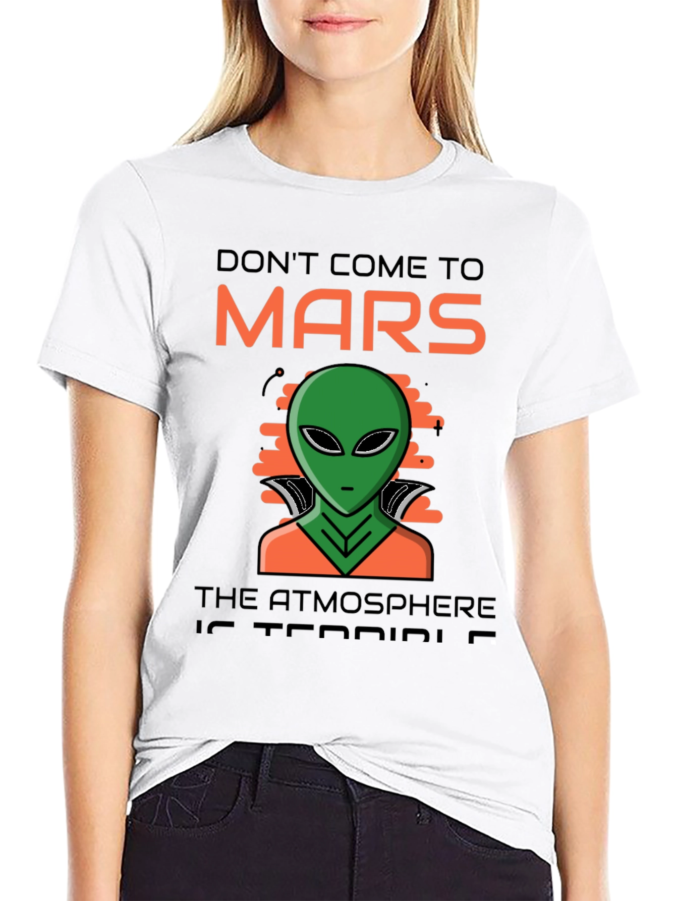 Black Don't Come To Mars Alien Graphic T-Shirt view 9