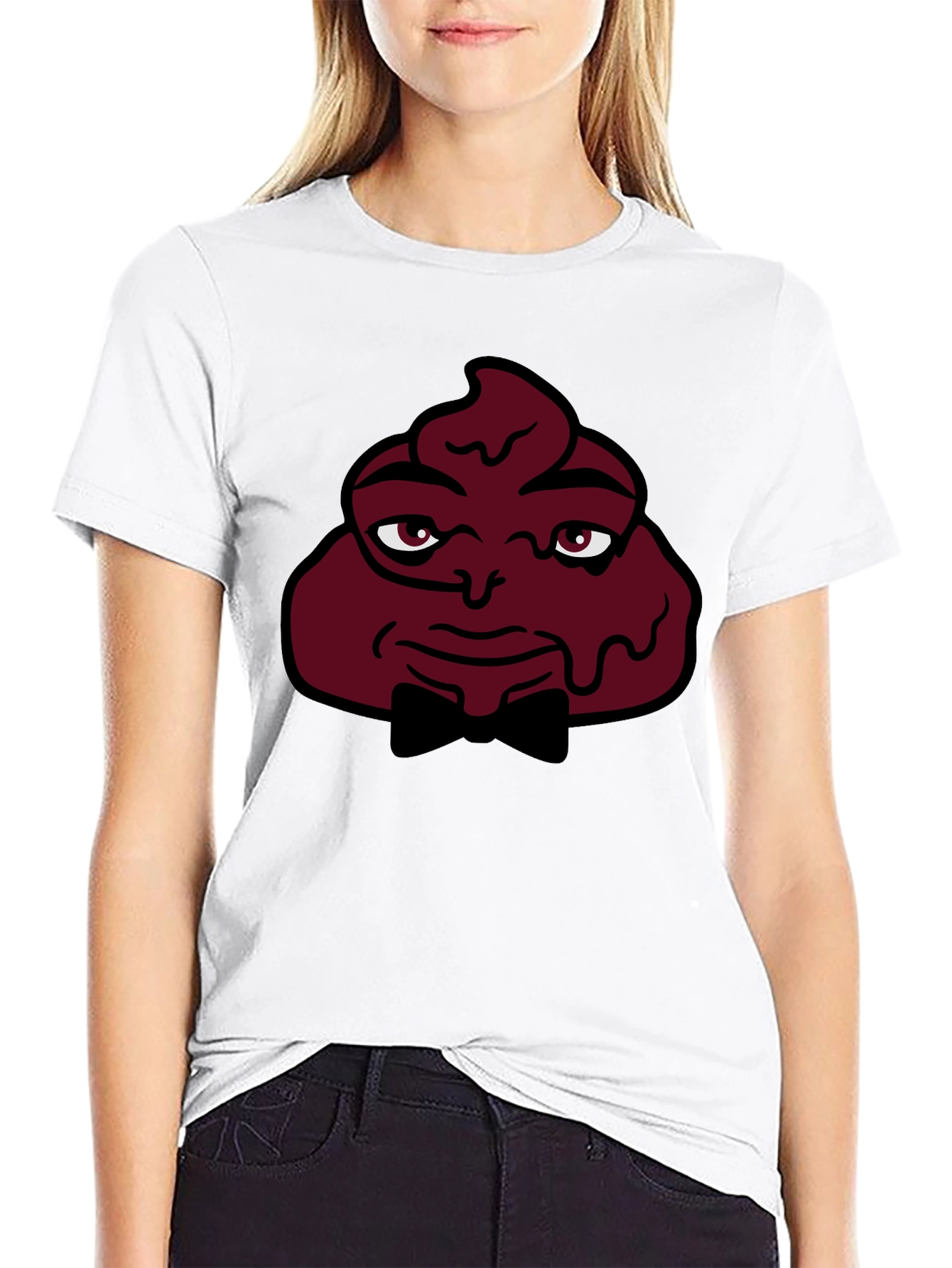Black Funny Poop Emoji Man T-Shirt - Black view 9