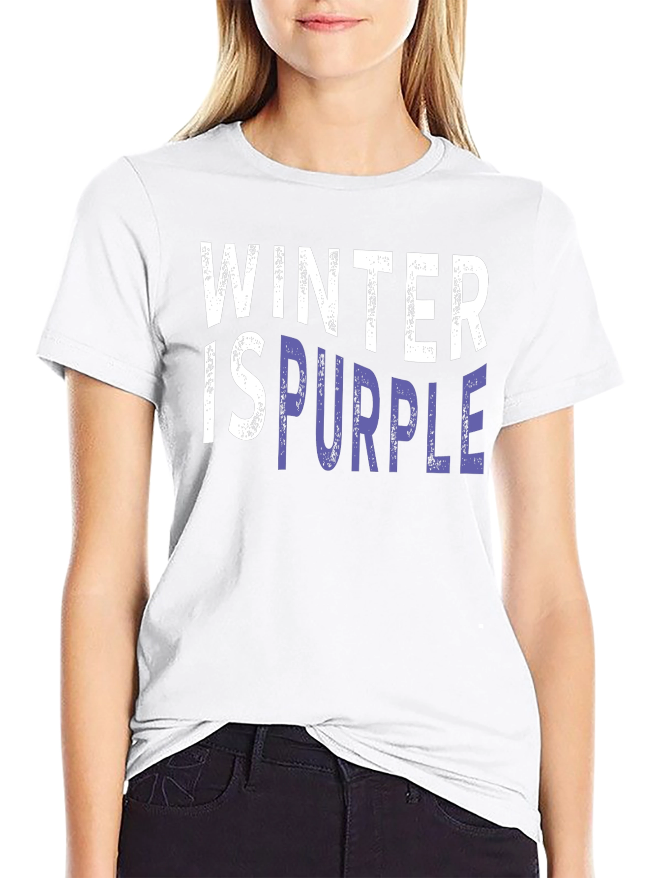 Black Winter is Purple Graphic T-Shirt view 9