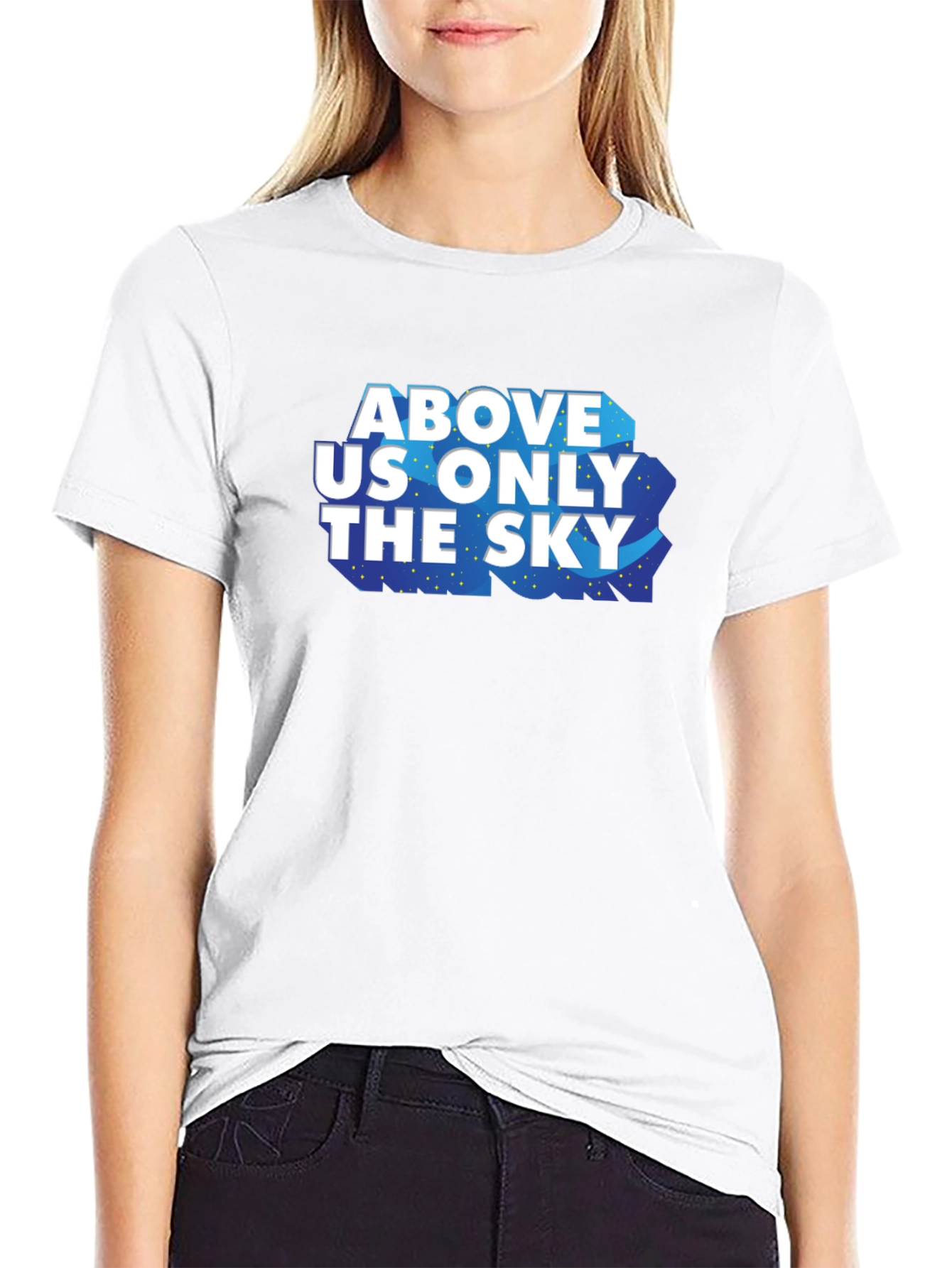 Black Above Us Only The Sky Graphic Tee view 9