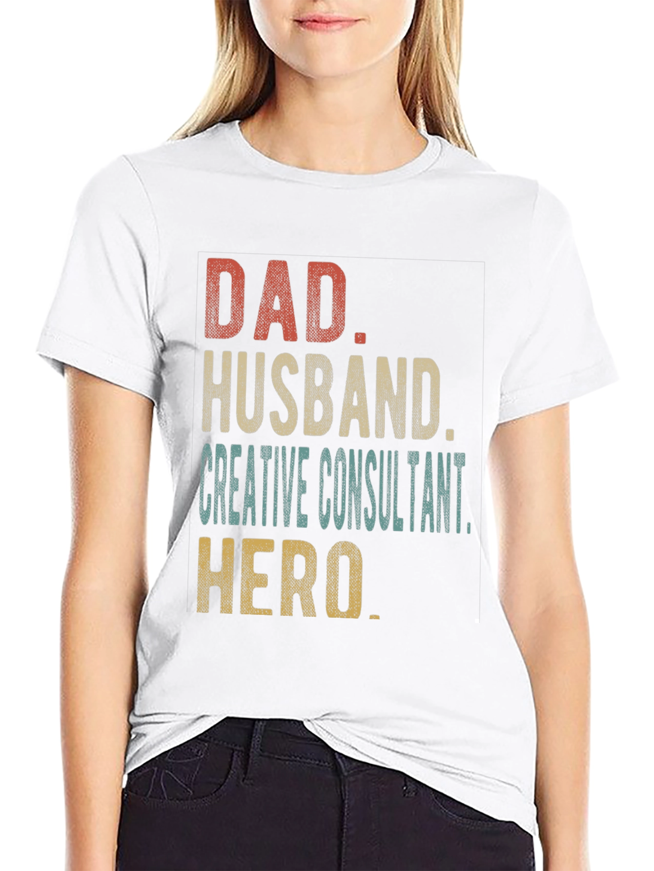 Black Dad Husband Creative Consultant Hero T-Shirt view 9
