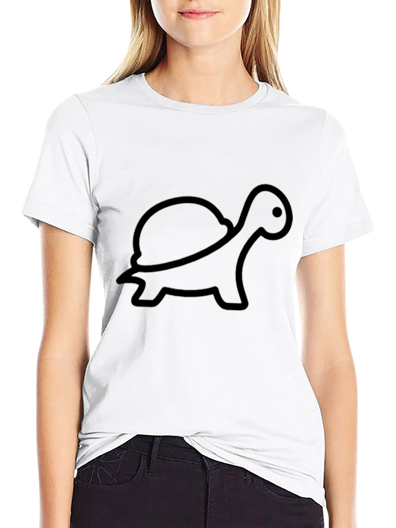 Black Turtle Graphic Tee - Casual Black T-Shirt view 9