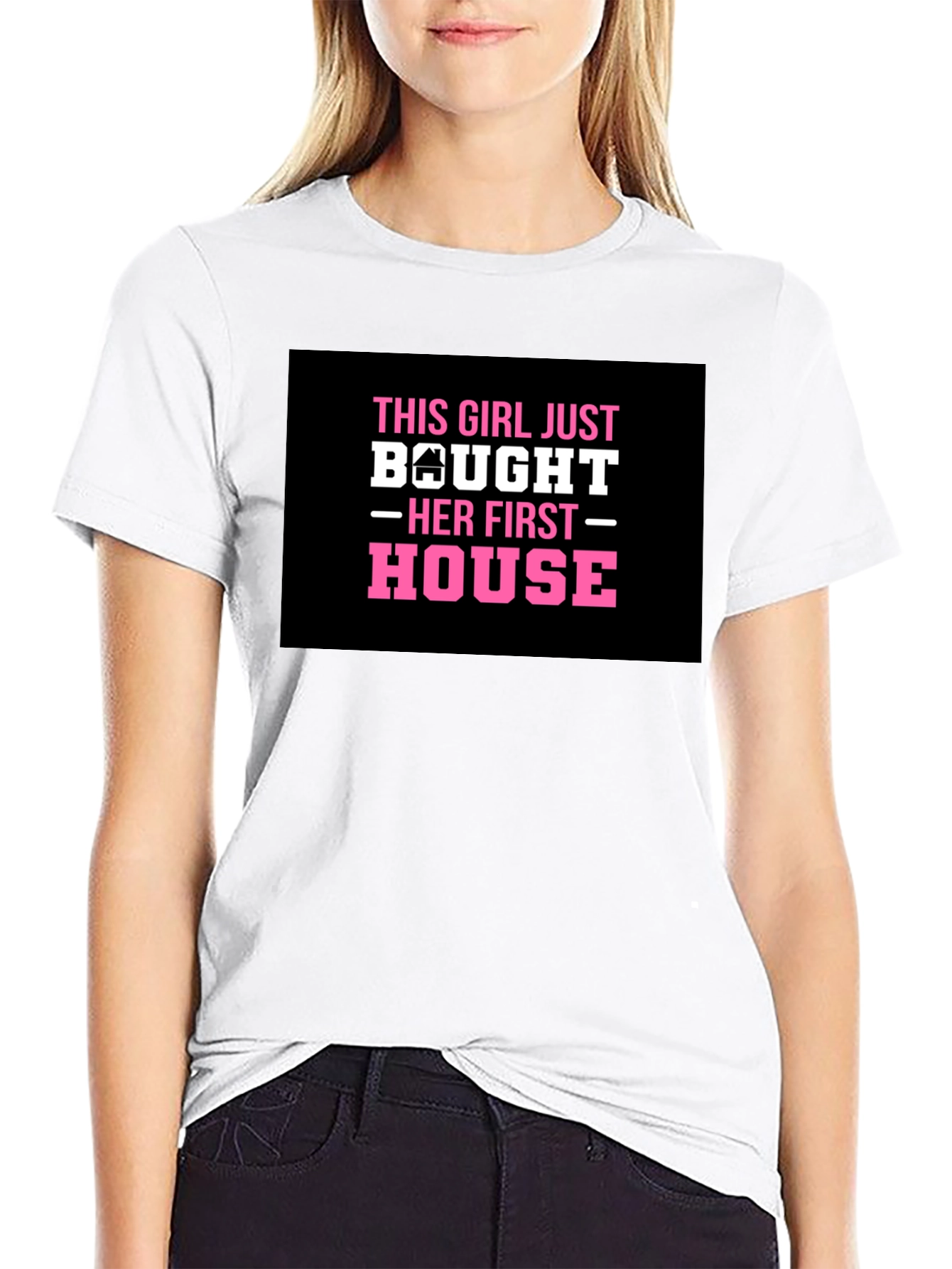 Black New Homeowner T-Shirt: This Girl Bought a House! view 9