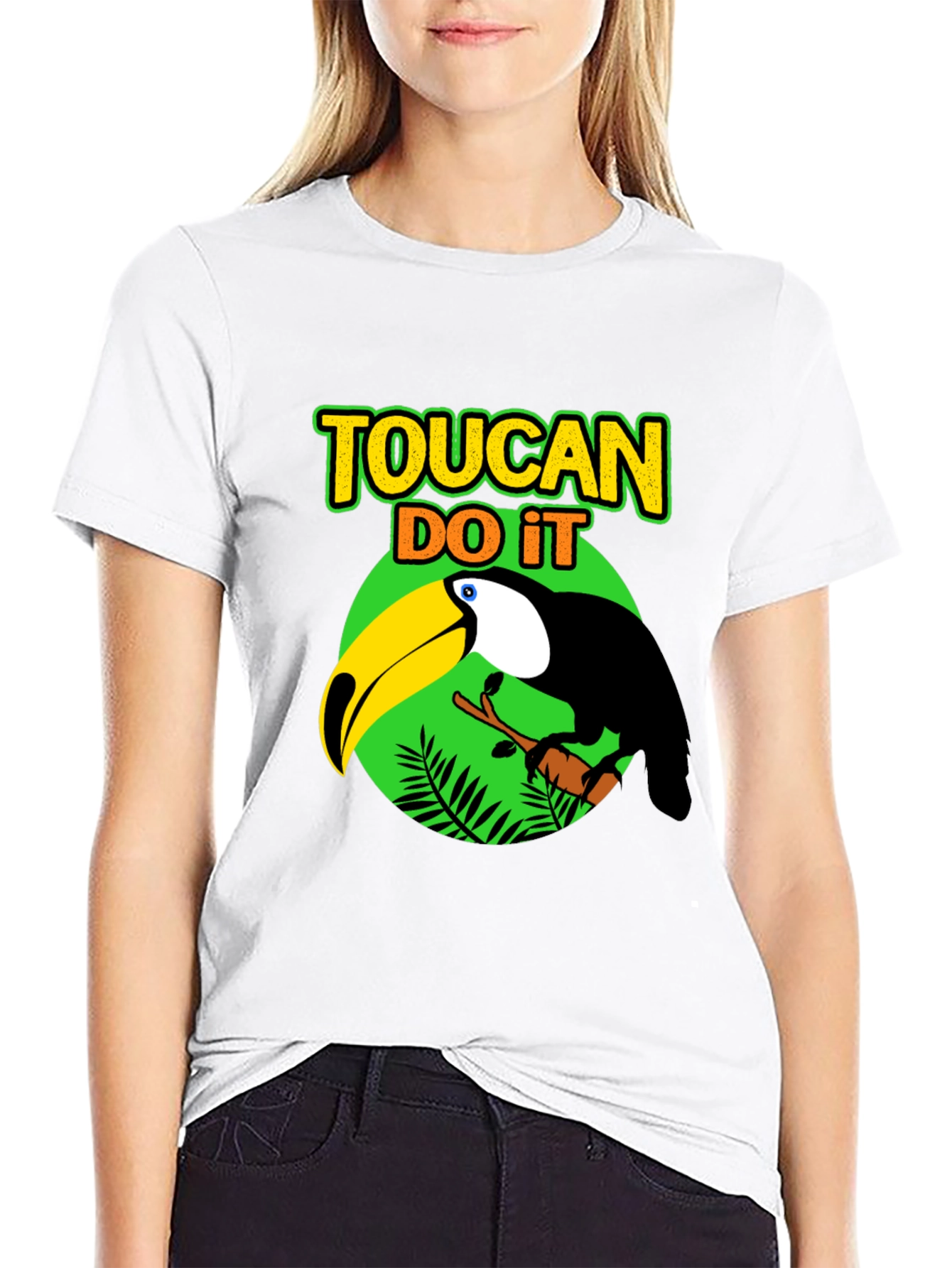 Black Toucan Do It Graphic T-Shirt - Tropical Bird Tee view 9