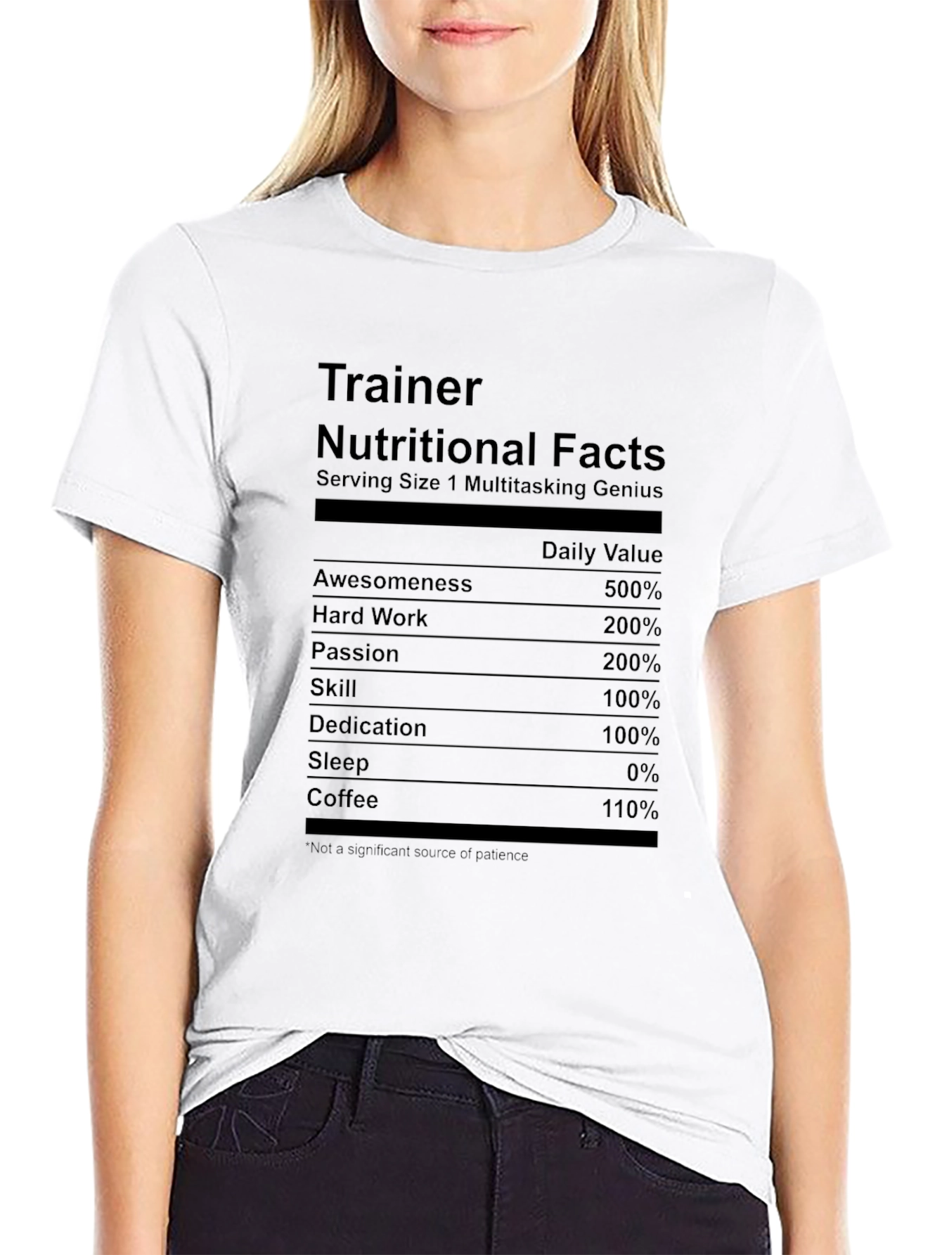 Trainer Nutritional Facts Graphic T-Shirt - 9