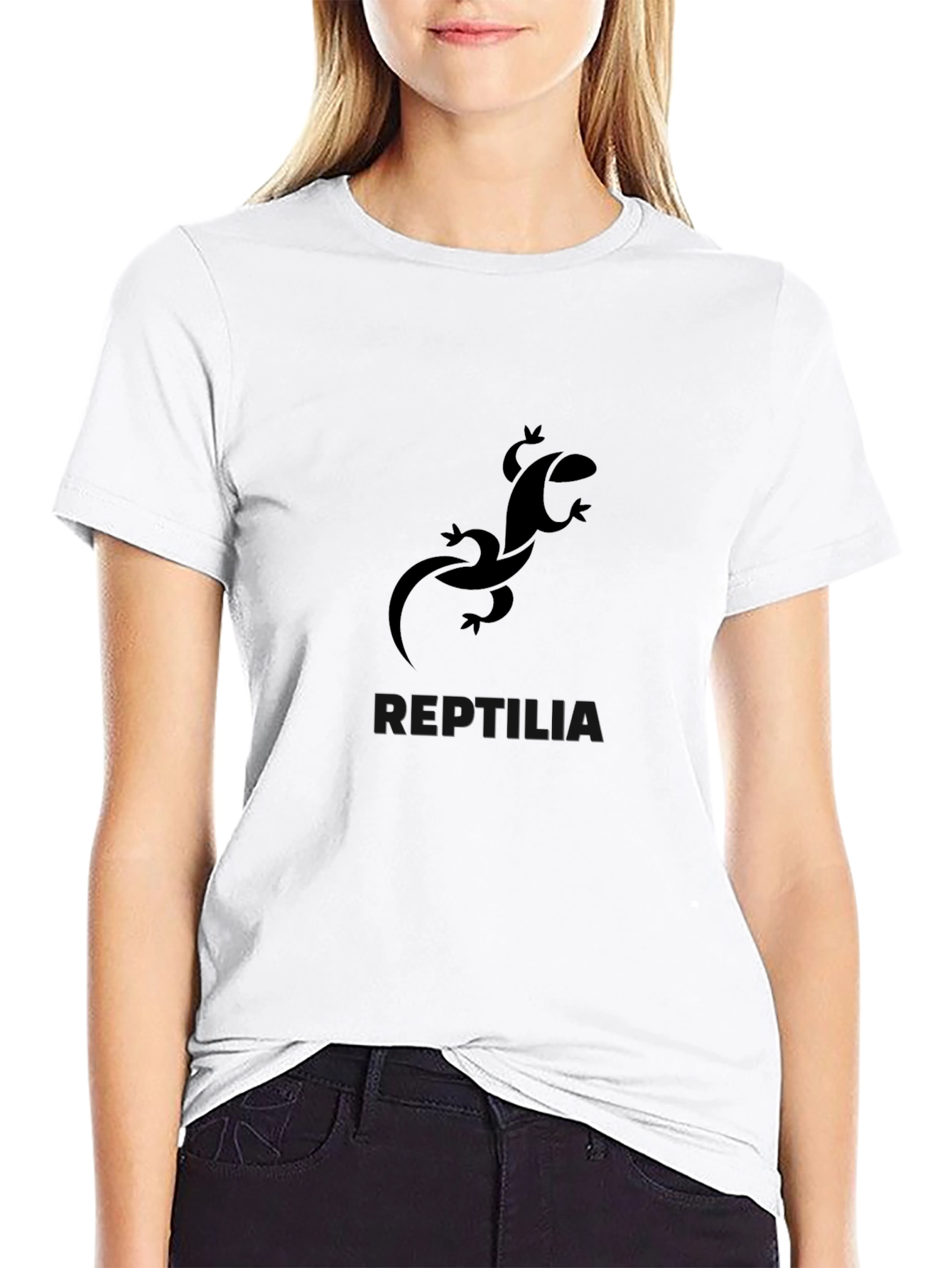 Black Reptilia Lizard Graphic T-Shirt view 9