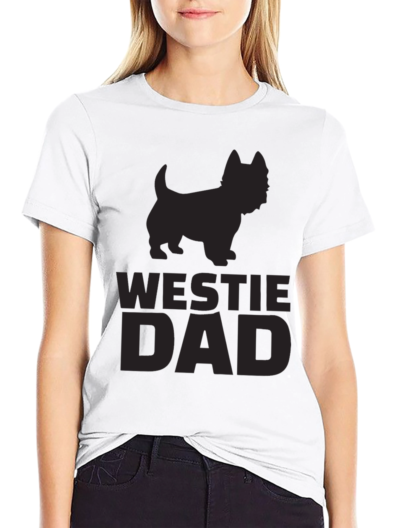 Westie Dad T-Shirt - Black Dog Lover Tee - 9