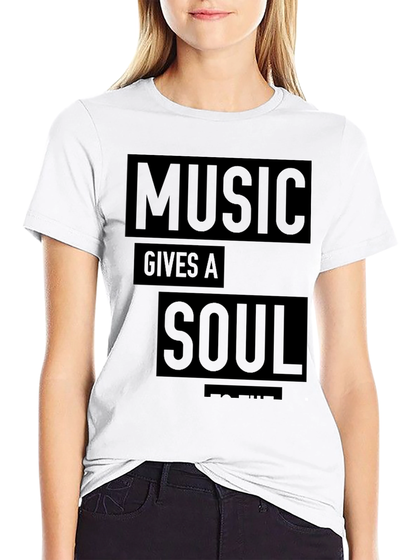 Black Music Gives A Soul T-Shirt - Black Graphic Tee view 9