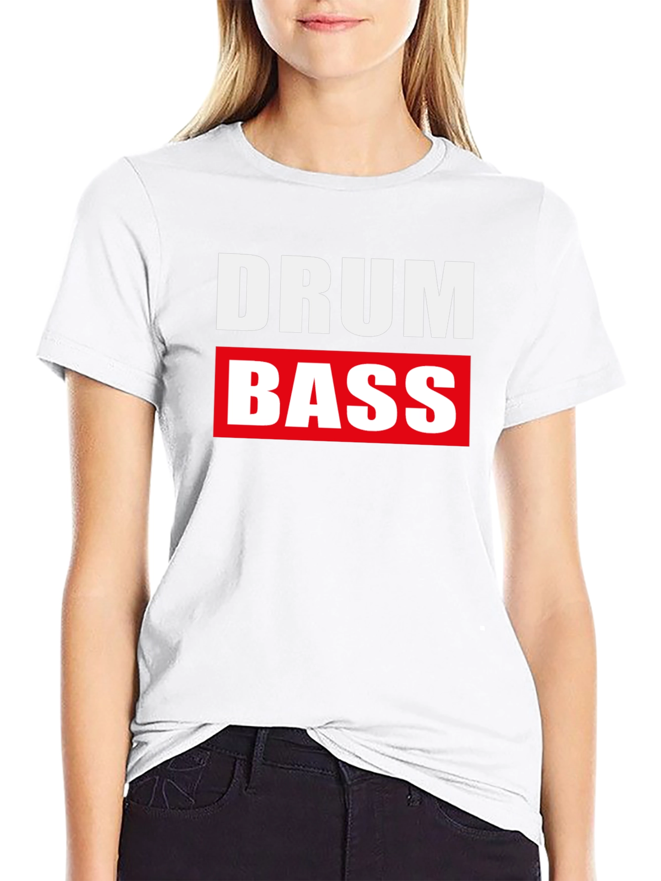 Black Drum & Bass Music Black Cotton T-Shirt view 9