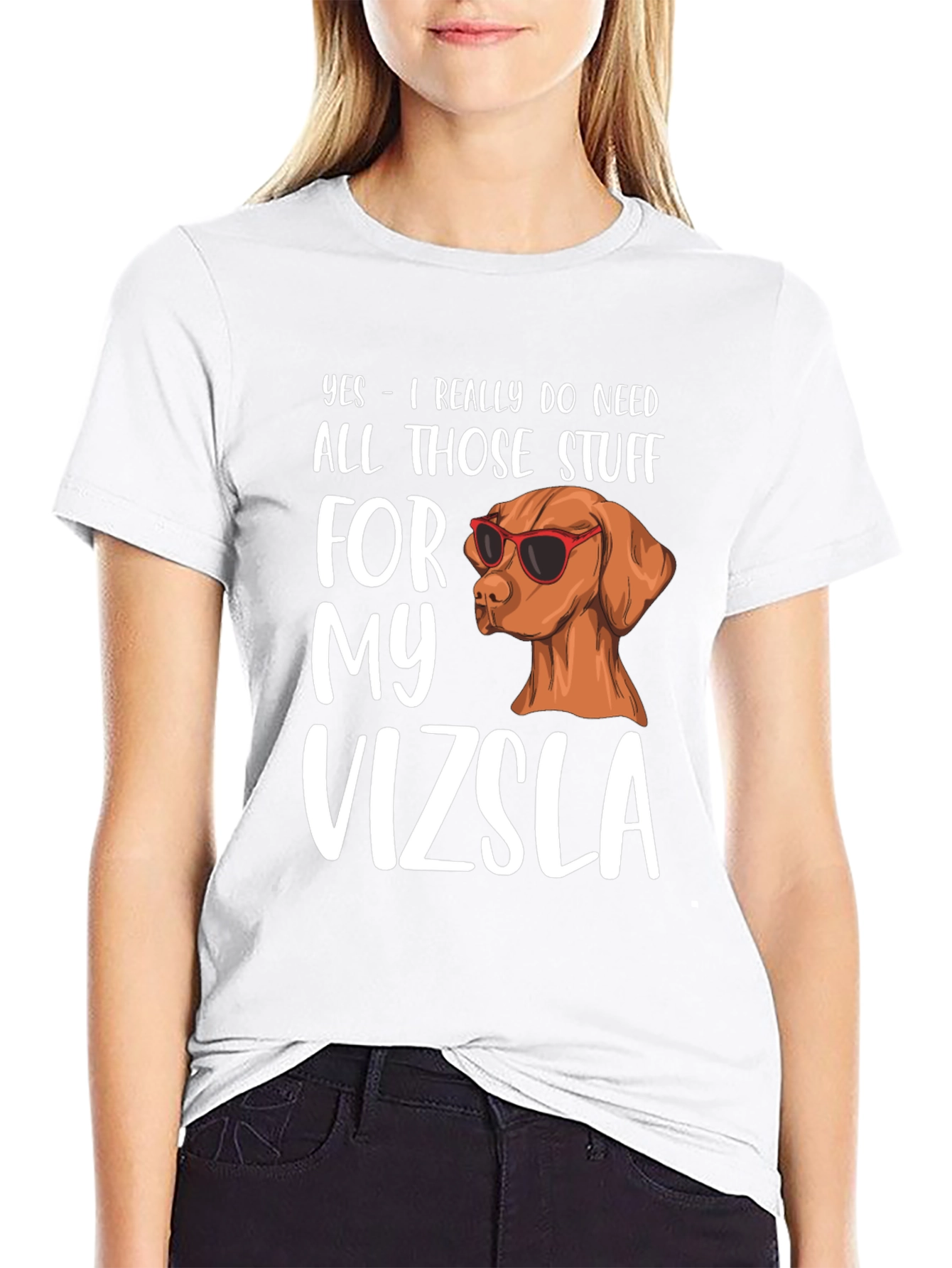 Black Vizsla Dog Lover T-Shirt - Funny Pet Owner Tee view 9