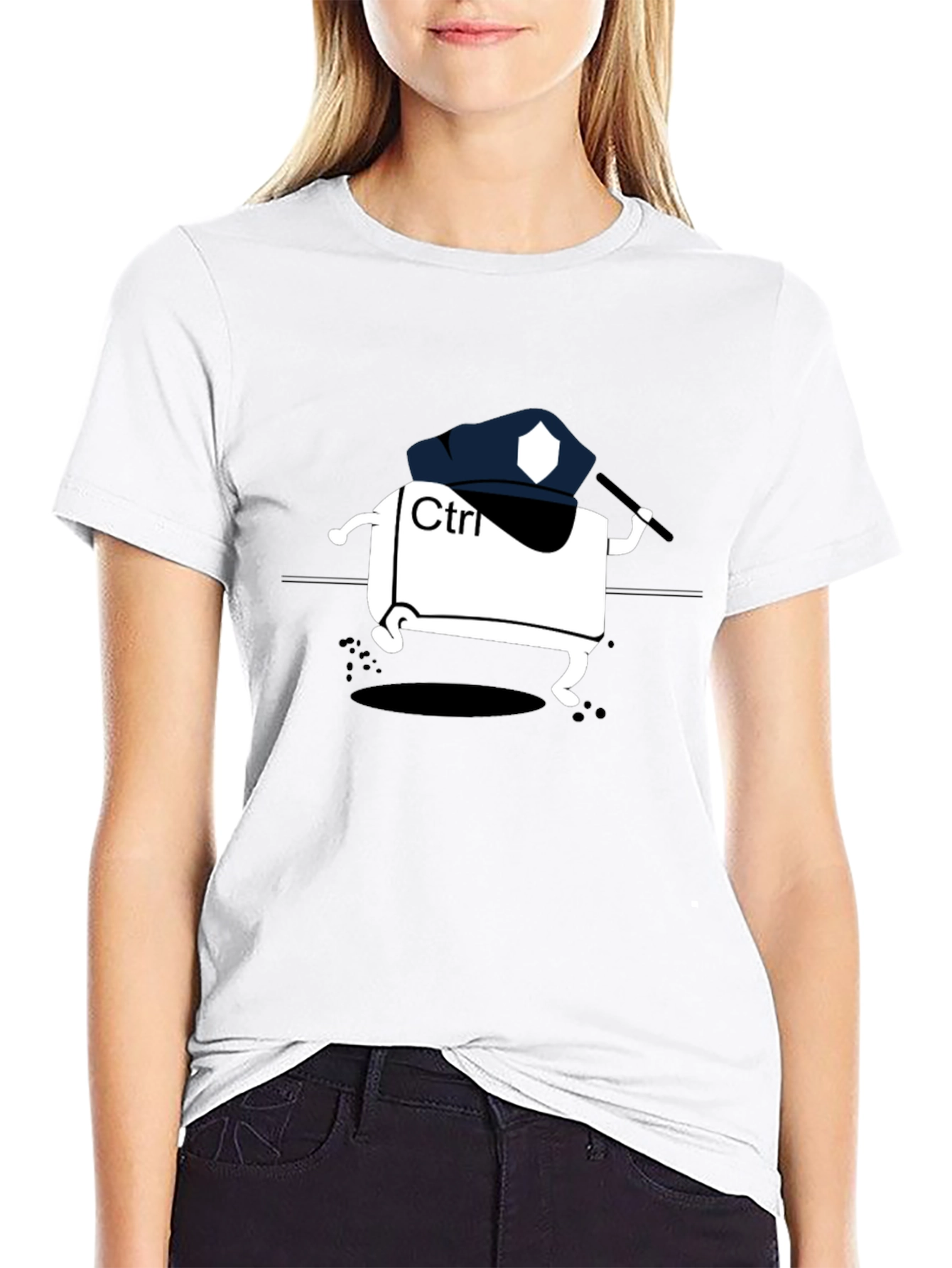 Ctrl Police Black T-Shirt - 9