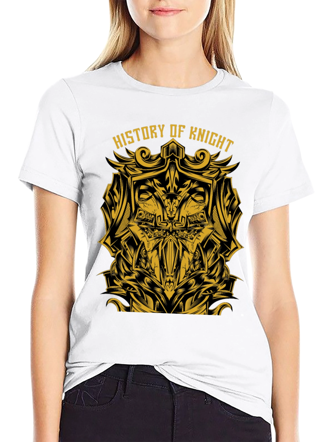 Black History of Knight Graphic Tee - Black view 9