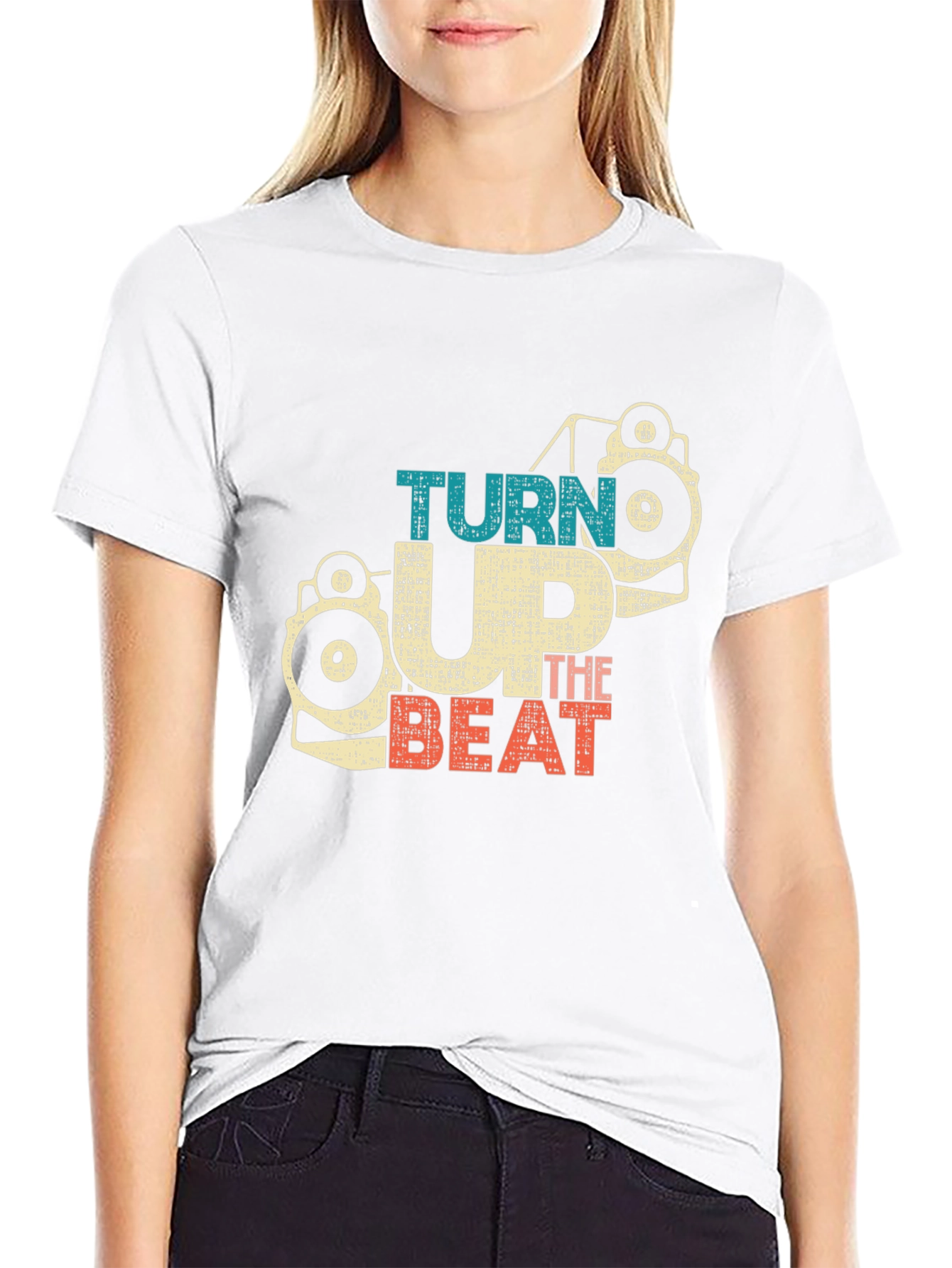 Black Turn Up the Beat Graphic Tee view 9