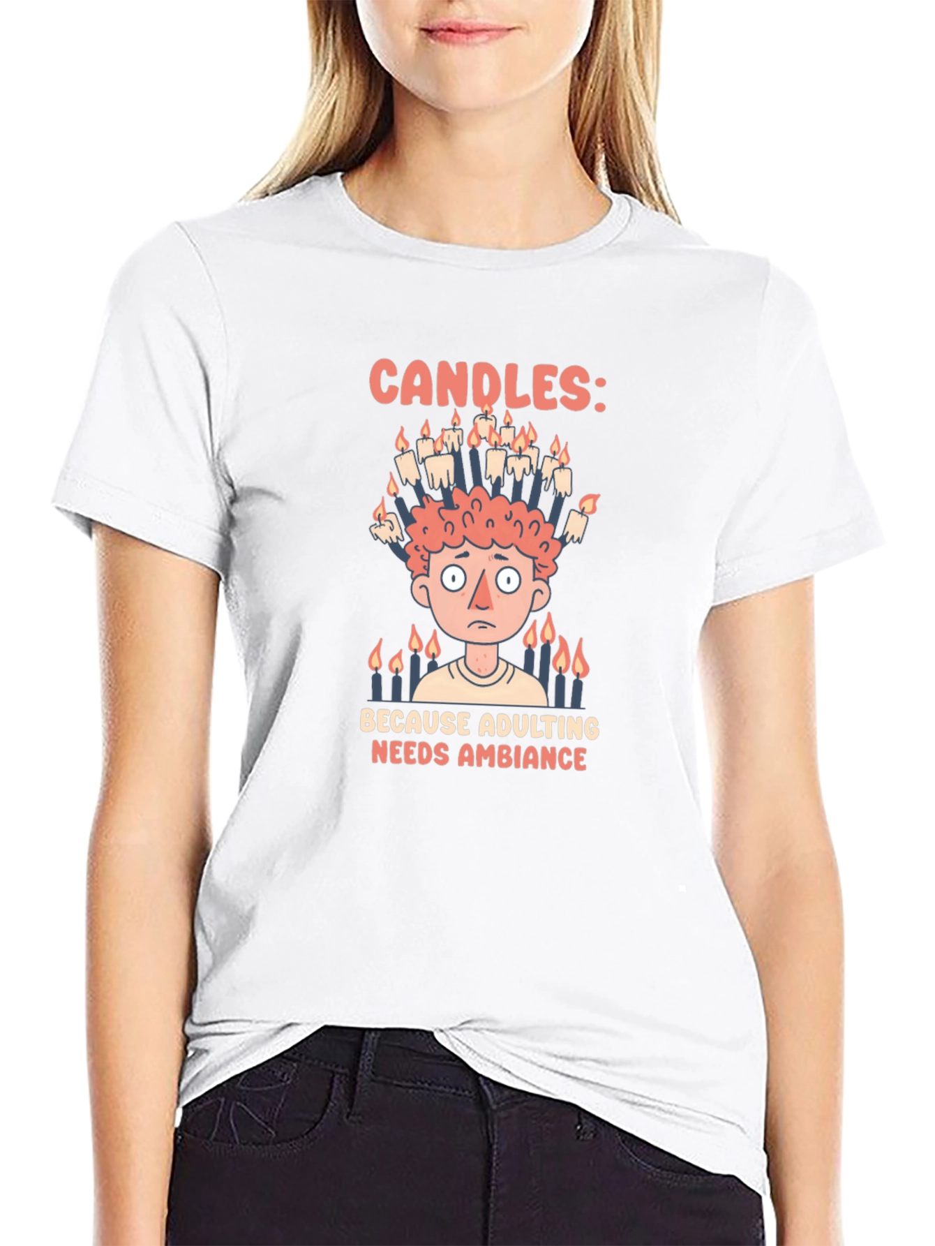 Black Candles: Because Adulting Needs Ambiance T-Shirt view 9