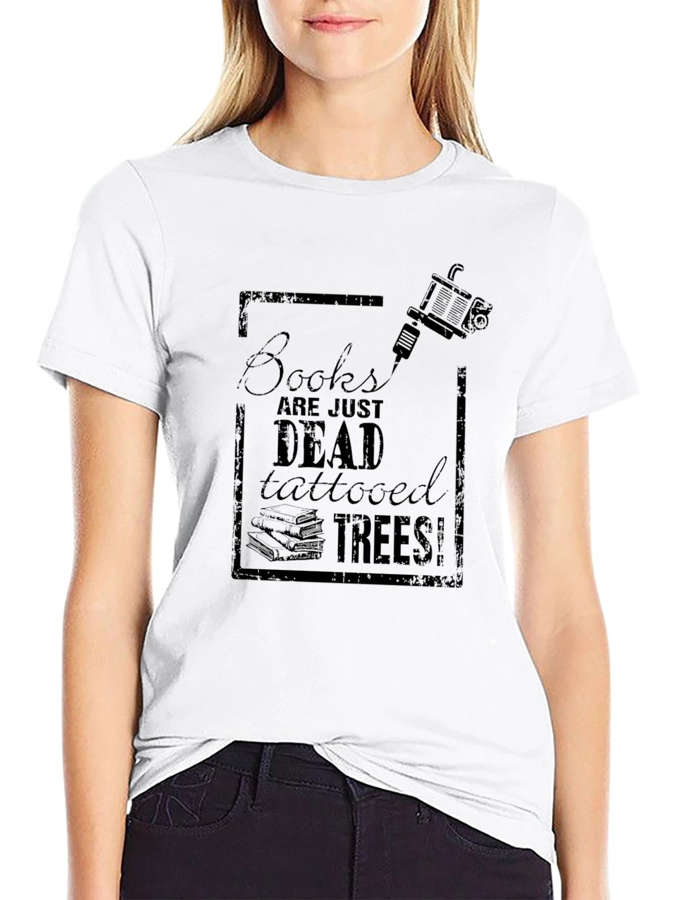 Black Books Are Dead, Tattooed Trees! Graphic T-Shirt view 9