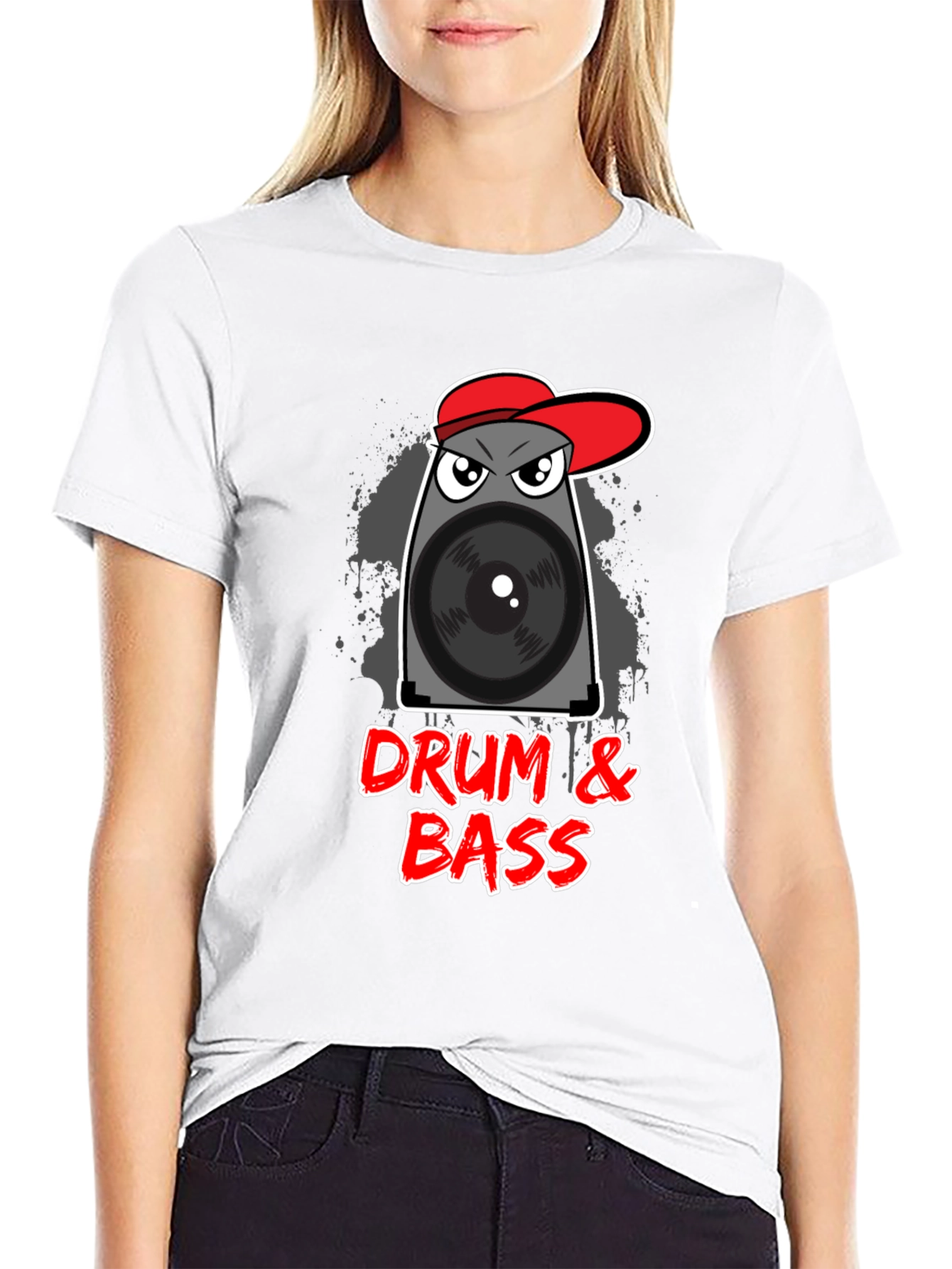 Black Drum & Bass Speaker T-Shirt view 9