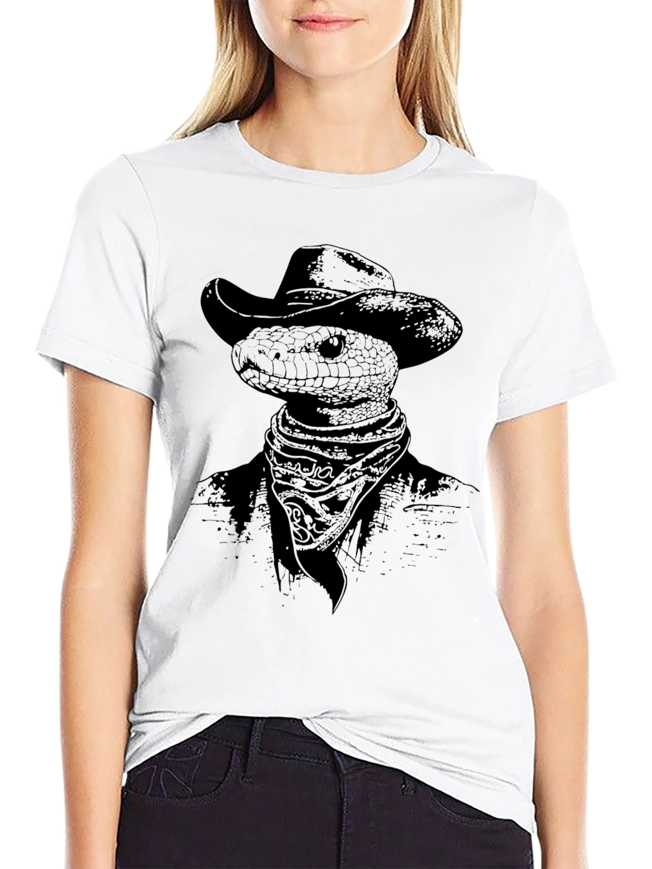 Black Snake Cowboy Graphic Tee - Western Style view 9