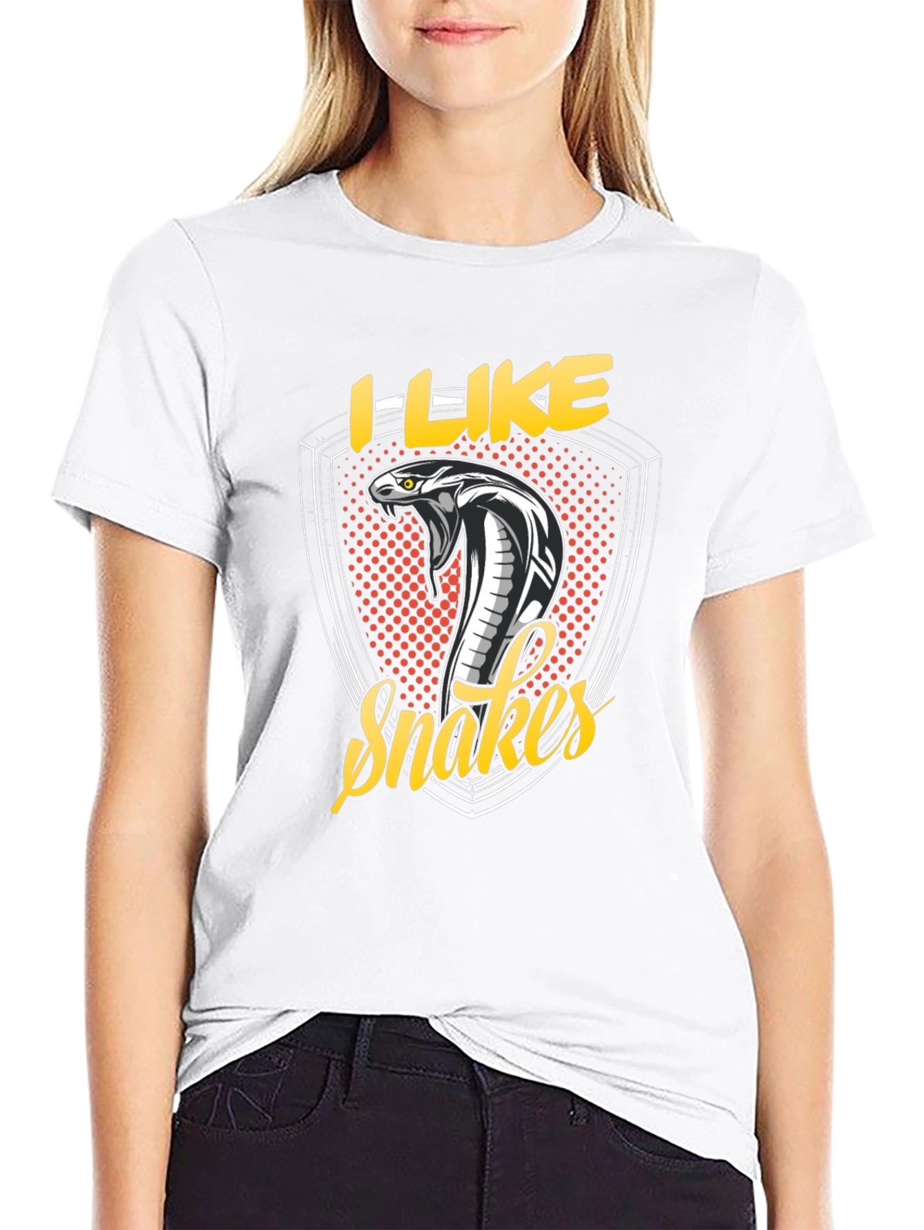 Black I Like Snakes Graphic Tee - Black view 9