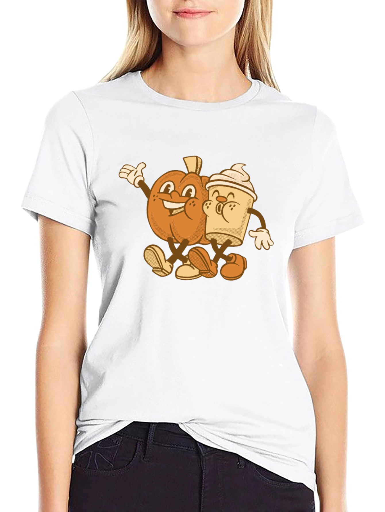 Black Pumpkin Spice Best Friends Graphic T-Shirt view 9