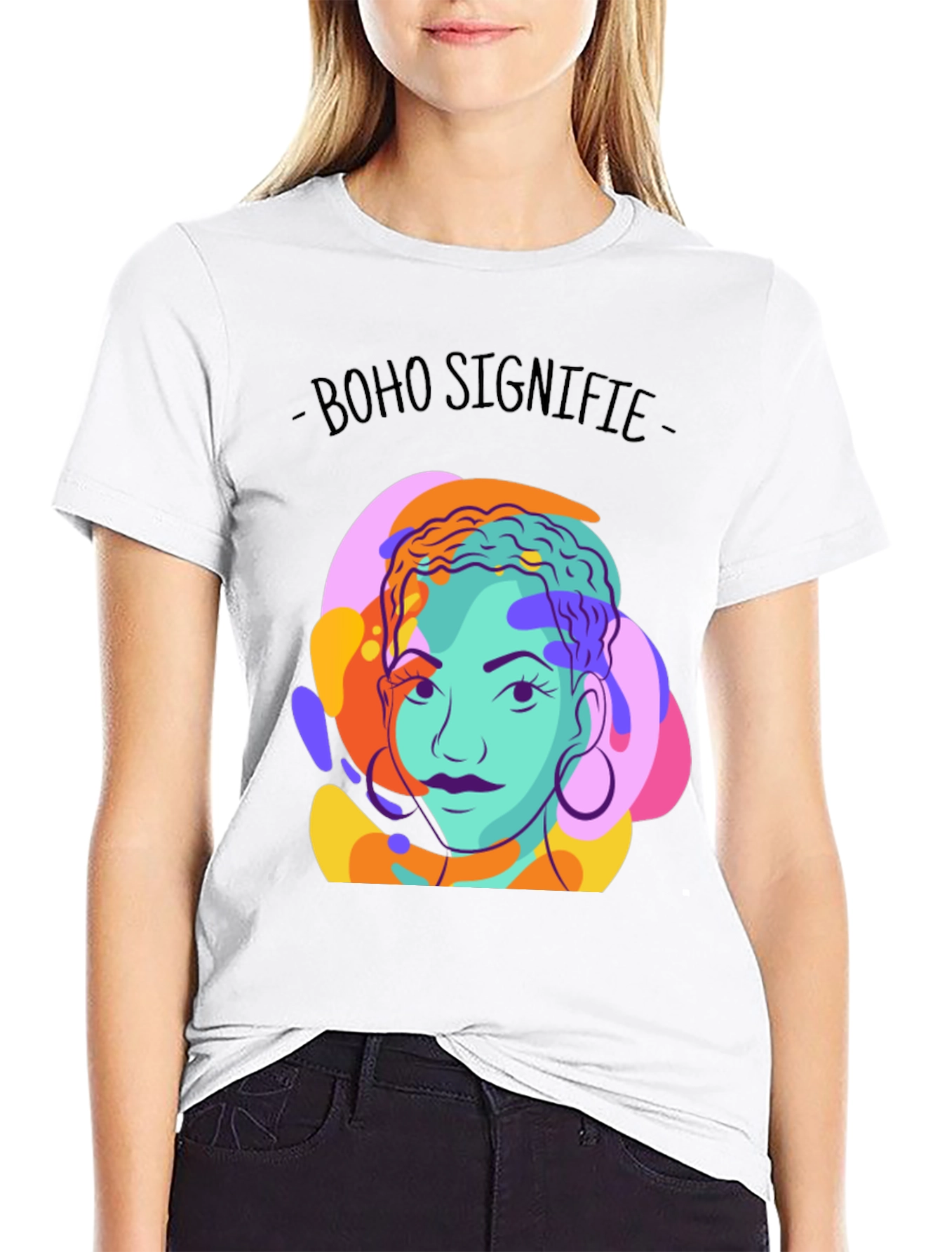Black Boho Signifie Graphic Tee - Stylish Unisex T-Shirt view 9