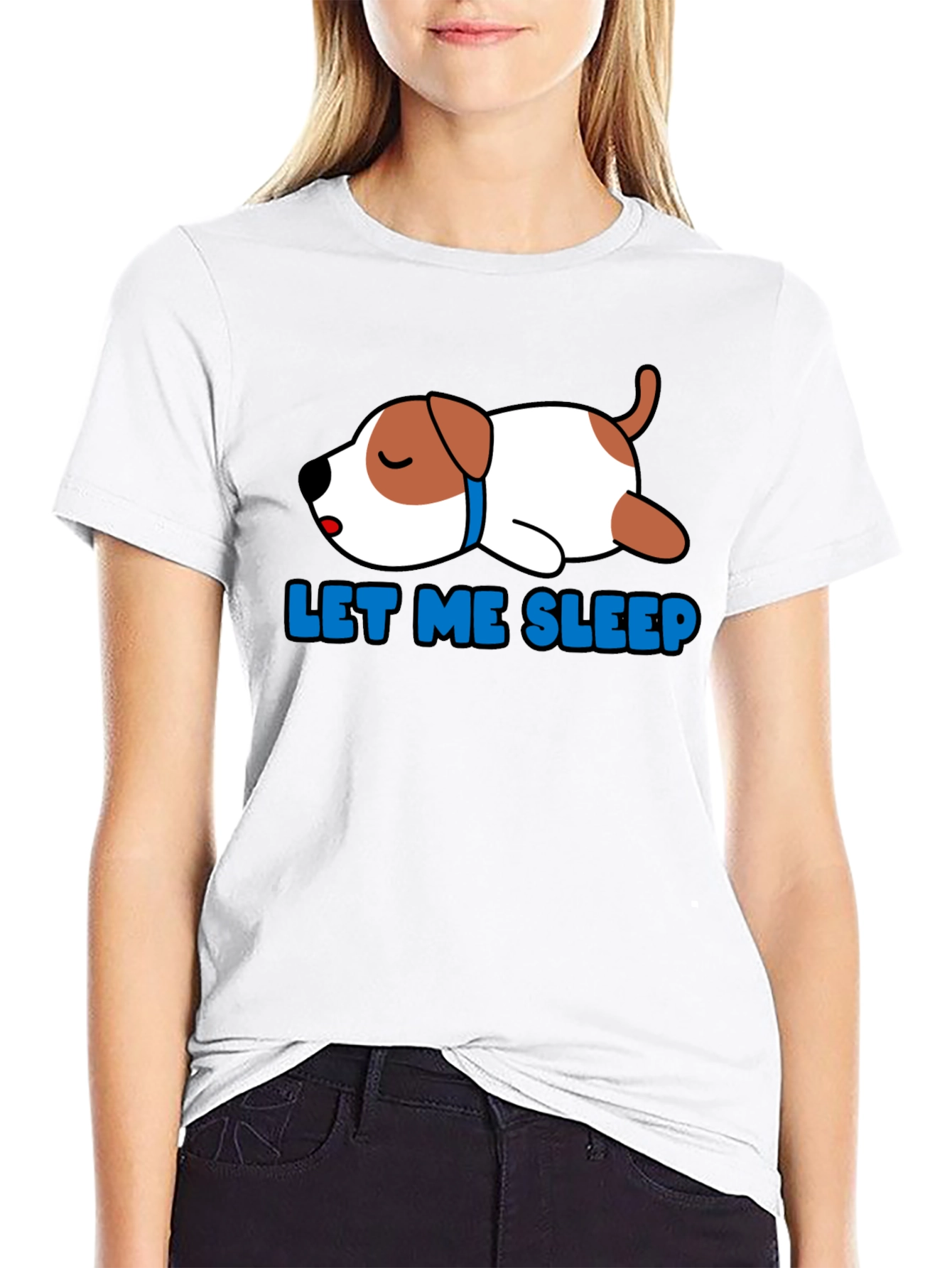 Black Let Me Sleep Dog T-Shirt view 9