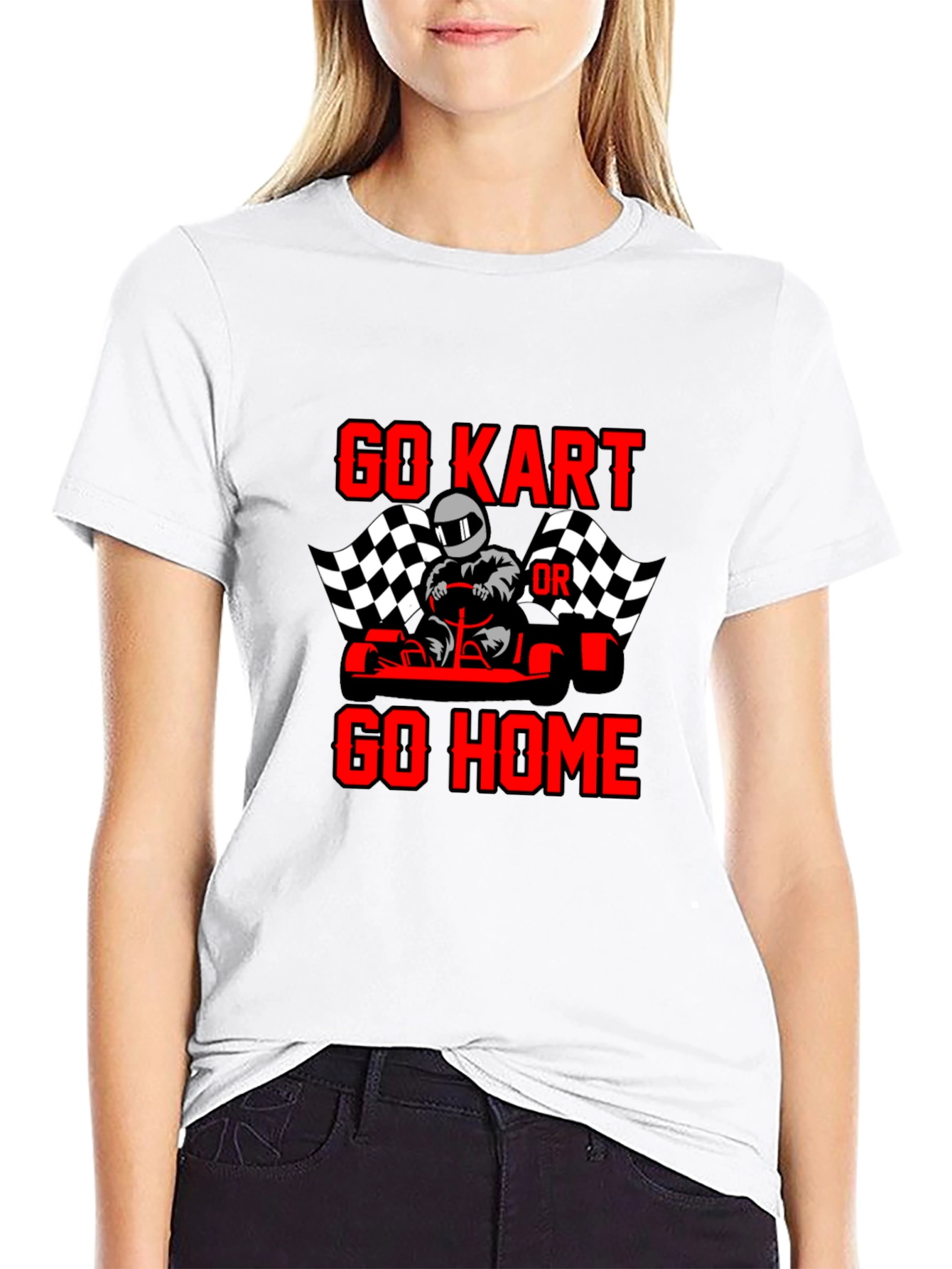 Go Kart or Go Home Black Graphic Tee - 9