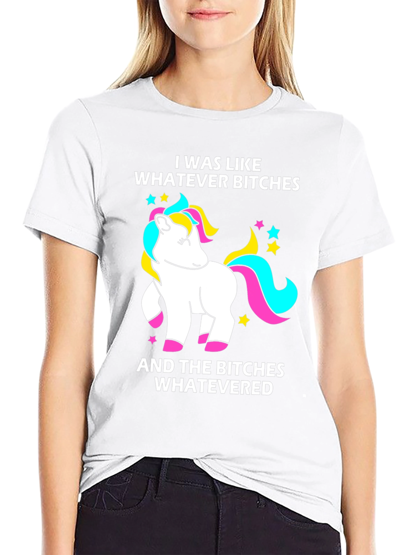 Black Unicorn Graphic Tee - I Was Like Whatever view 9