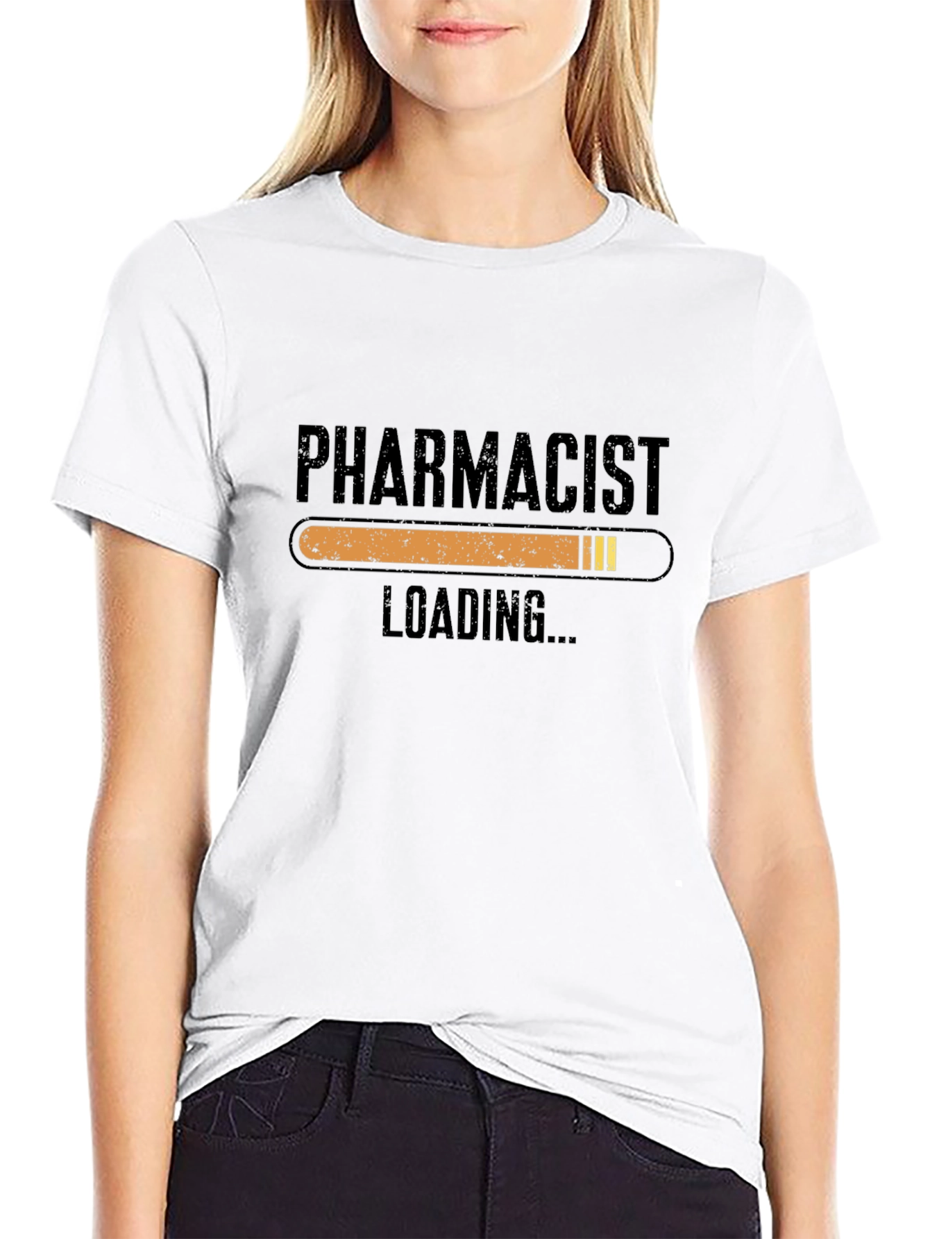 Black Pharmacist Loading T-Shirt | Future Pharmacist Gift view 9