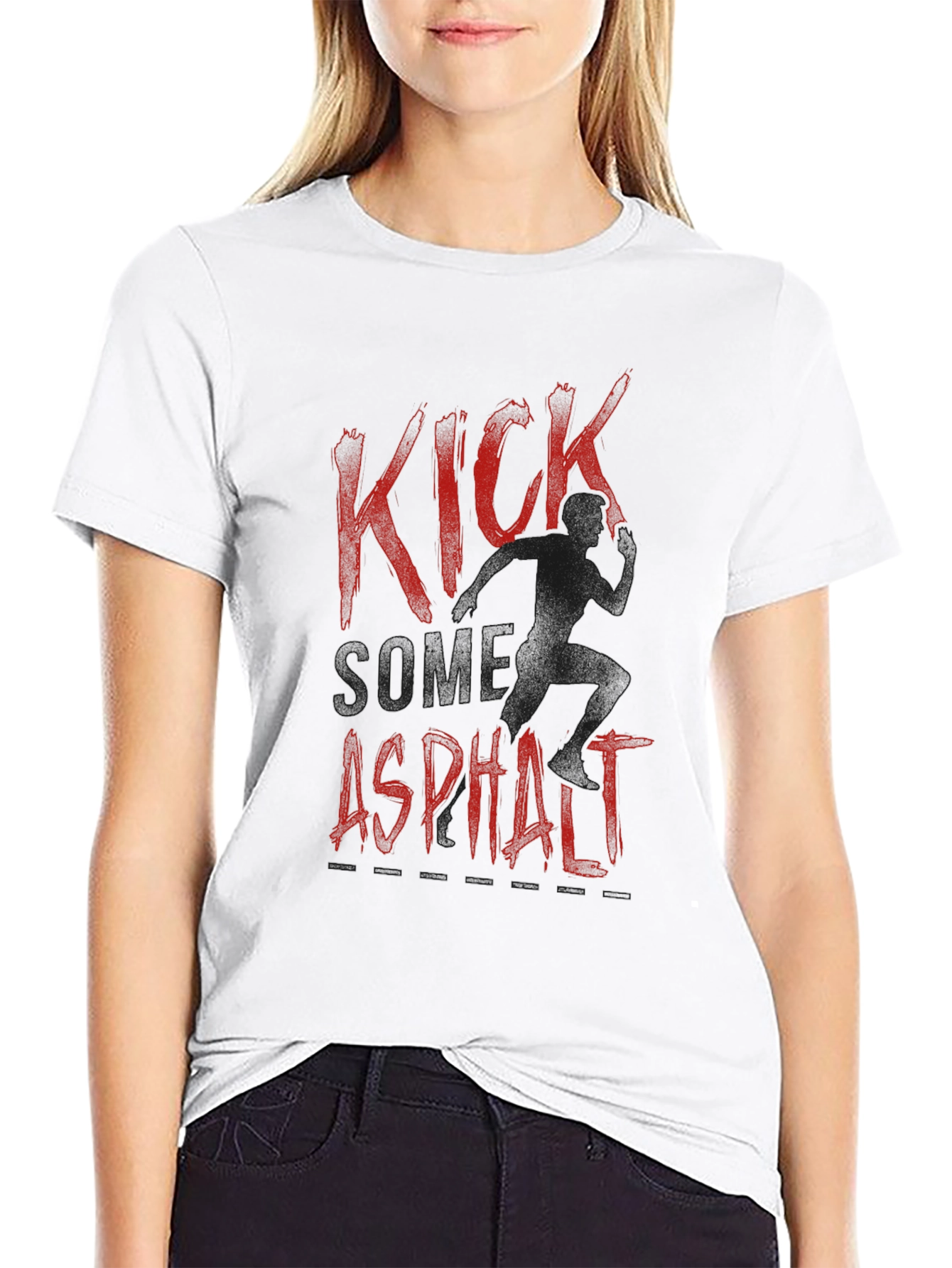 Black Kick Some Asphalt Graphic T-Shirt - Black view 9