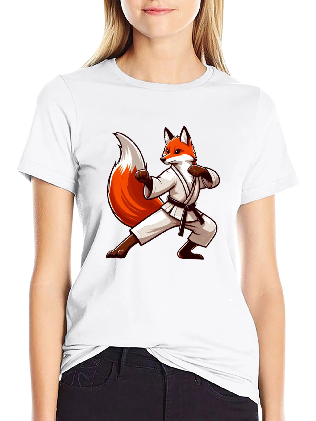 Black Fox Karate T-Shirt - Funny Martial Arts Tee view 9