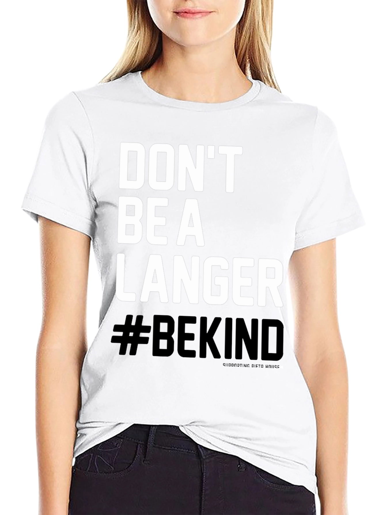 Black Don't Be A Langer T-Shirt - #BEKIND view 9